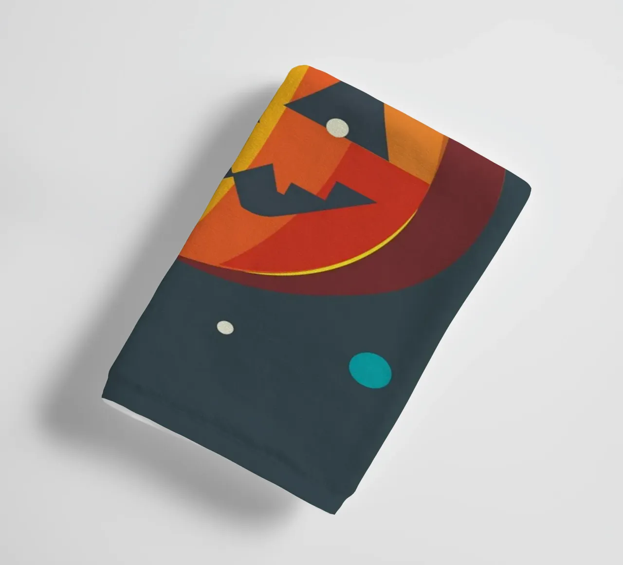 Joyeux fantôme d'Halloween dans une citrouille - Motif automnal coloré serviette de bain de namosh
