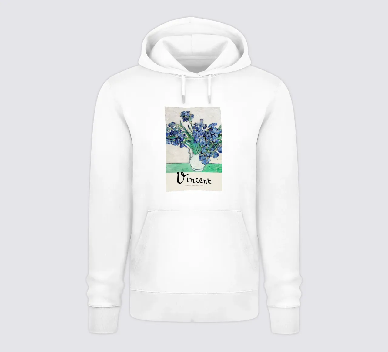 Signed, Vincent – Irises 2 felpa con cappuccio da Vintage by JUNIQE