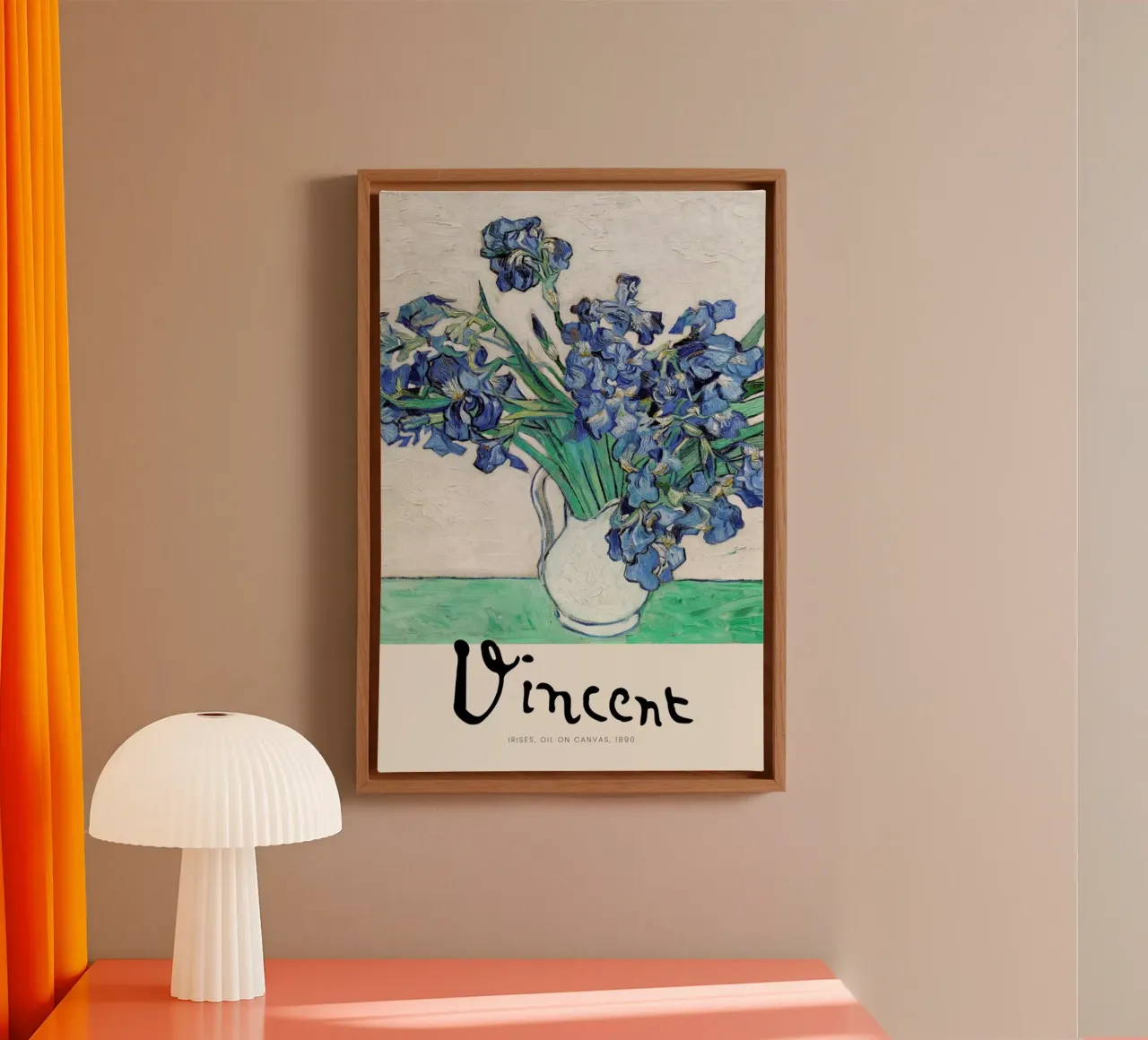 Signed, Vincent – Irises 2 tela con Cornice a cassetta da Vintage by JUNIQE