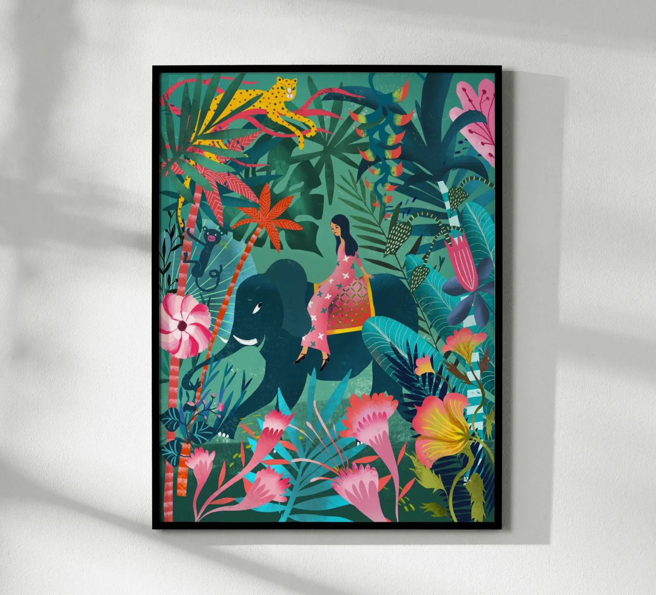 Elephant Jungle Ride poster by MiraParadies