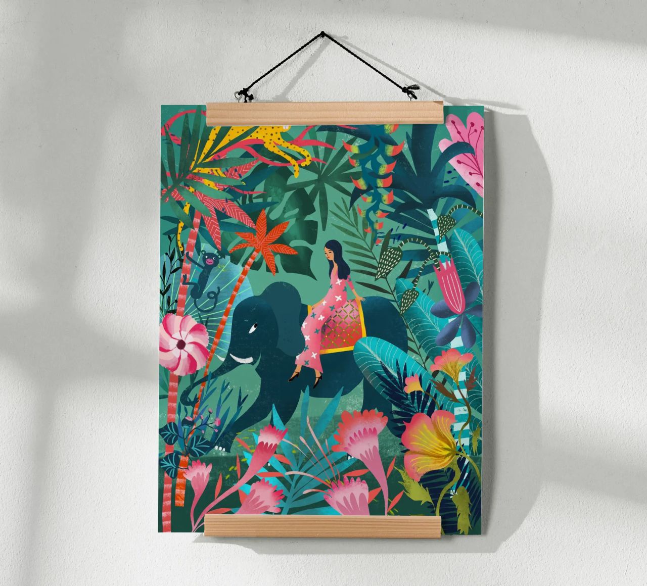 Elephant Jungle Ride poster by MiraParadies