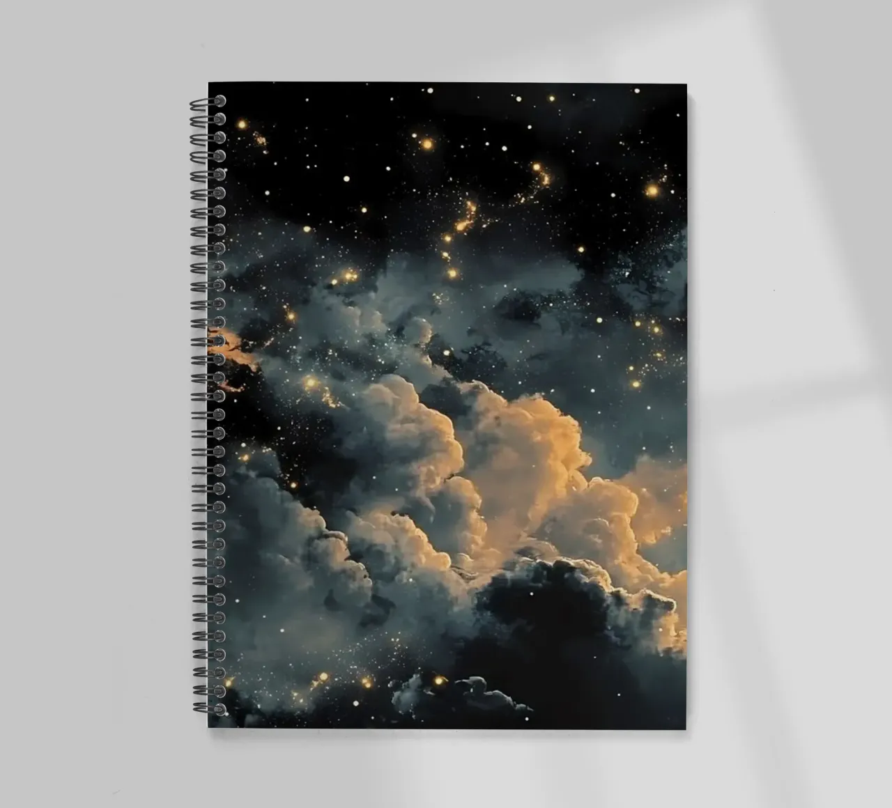 Night Sky with Stars spiral notebook by IamHomeStudio