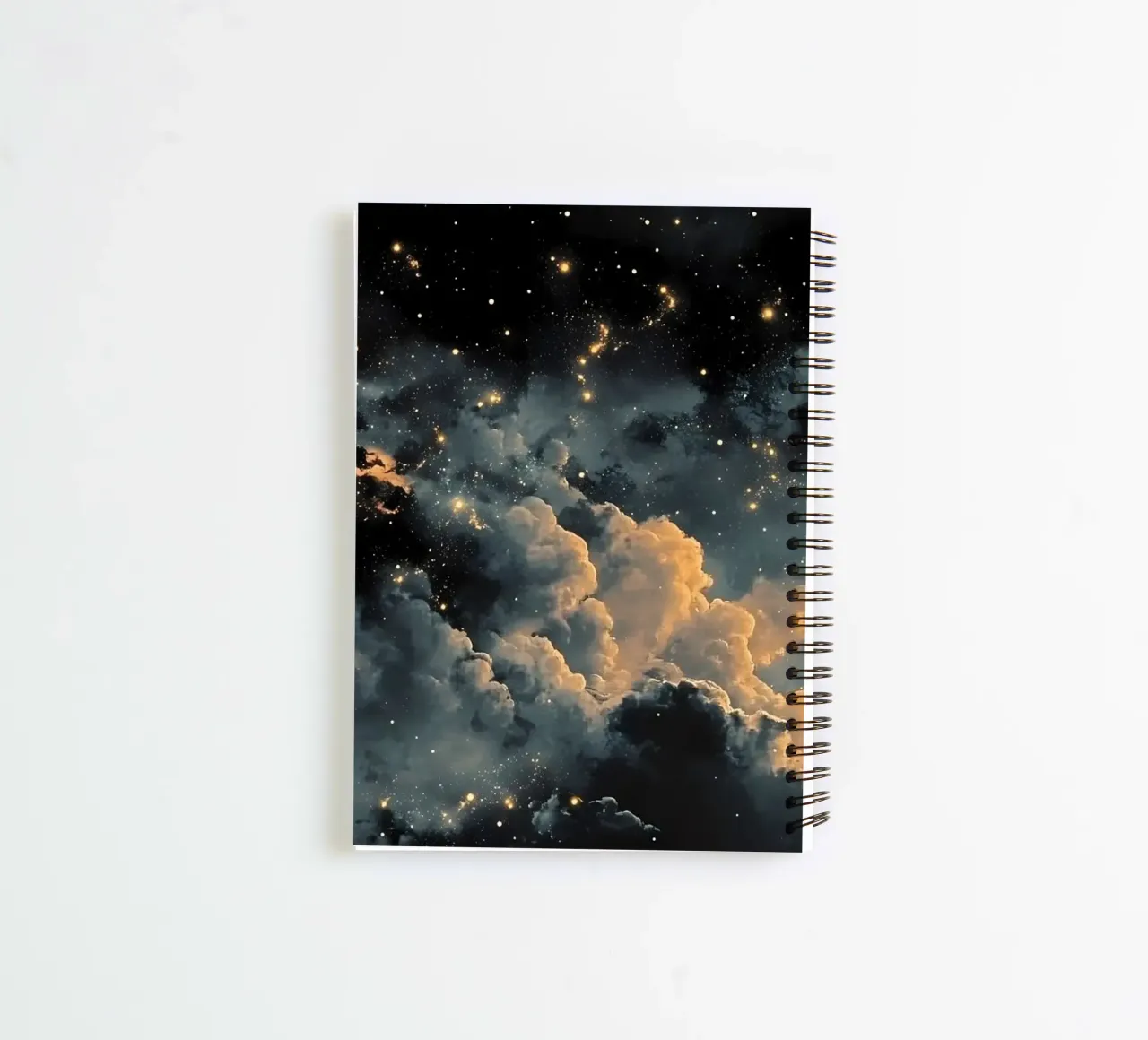 Night Sky with Stars spiral notebook by IamHomeStudio