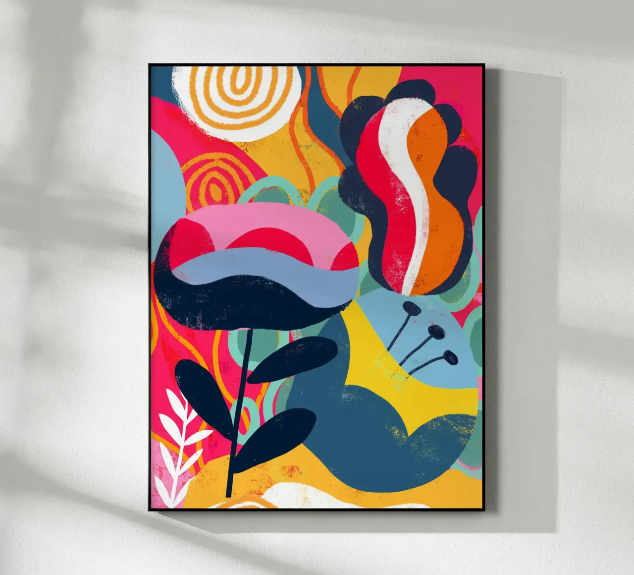 Forme colorate ed elementi floreali plexiglass da MiraParadies