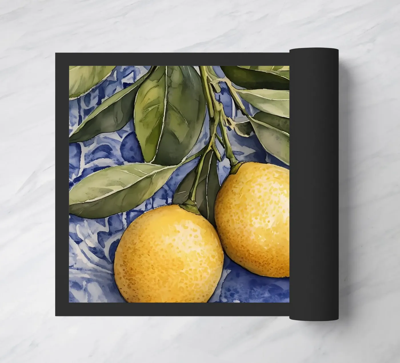 Fresh Lemons doormat by IamHomeStudio