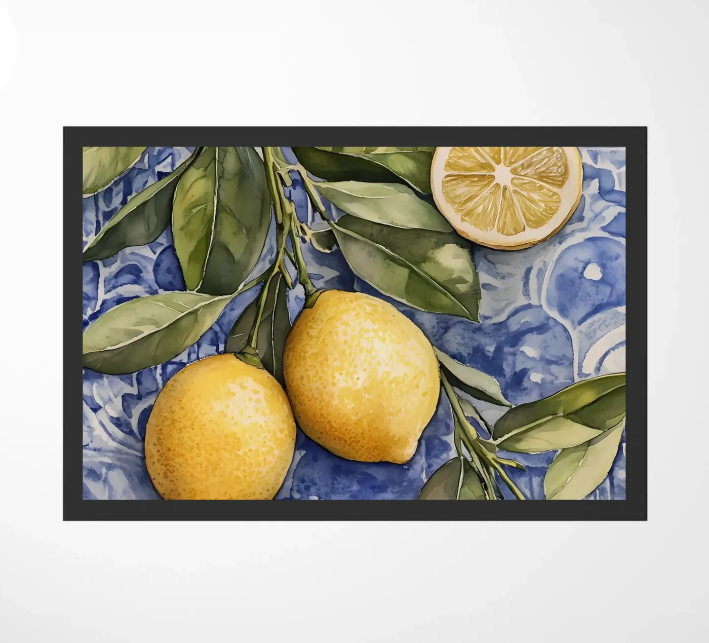 Fresh Lemons doormat by IamHomeStudio