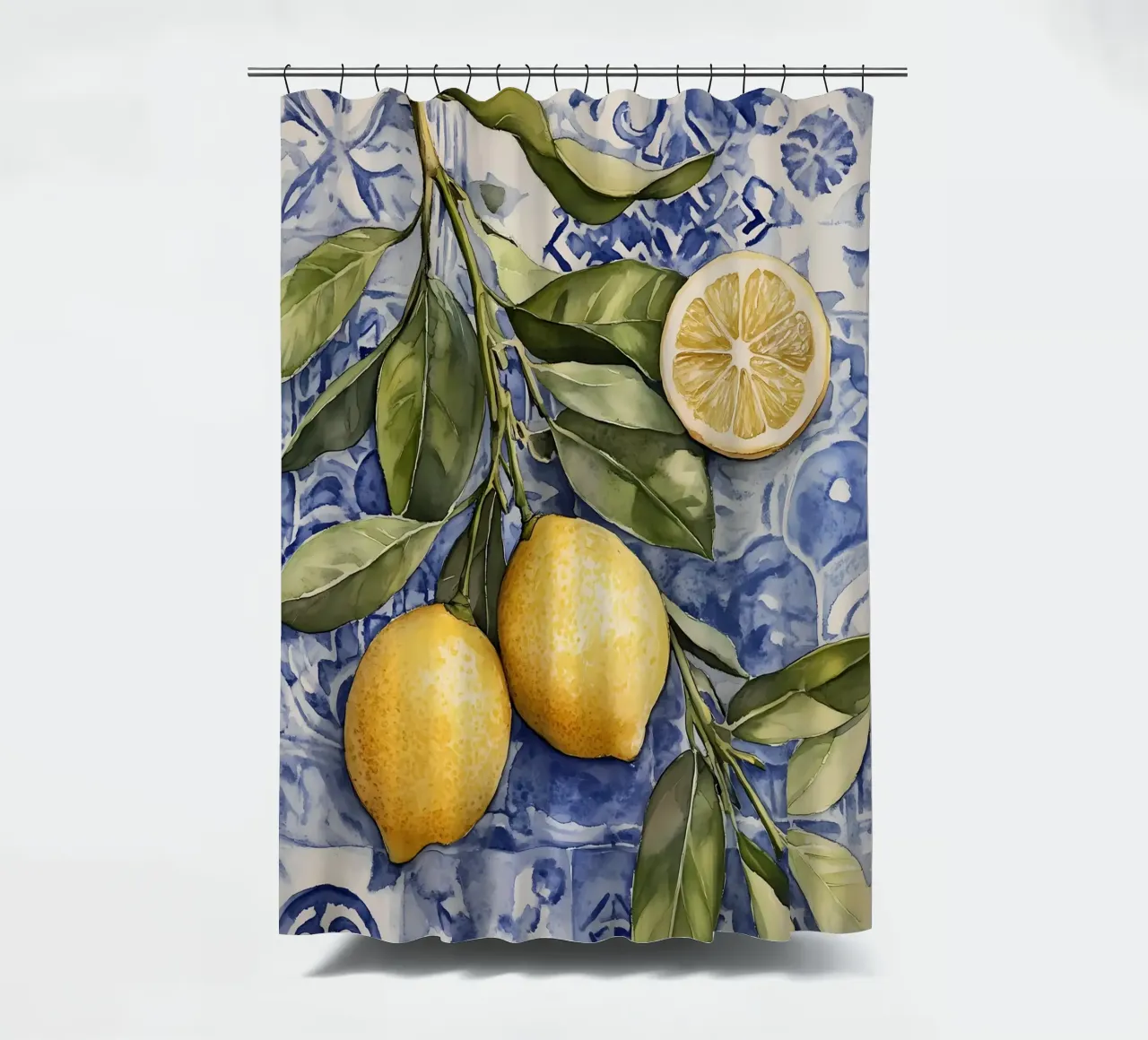 Fresh Lemons shower curtain by IamHomeStudio