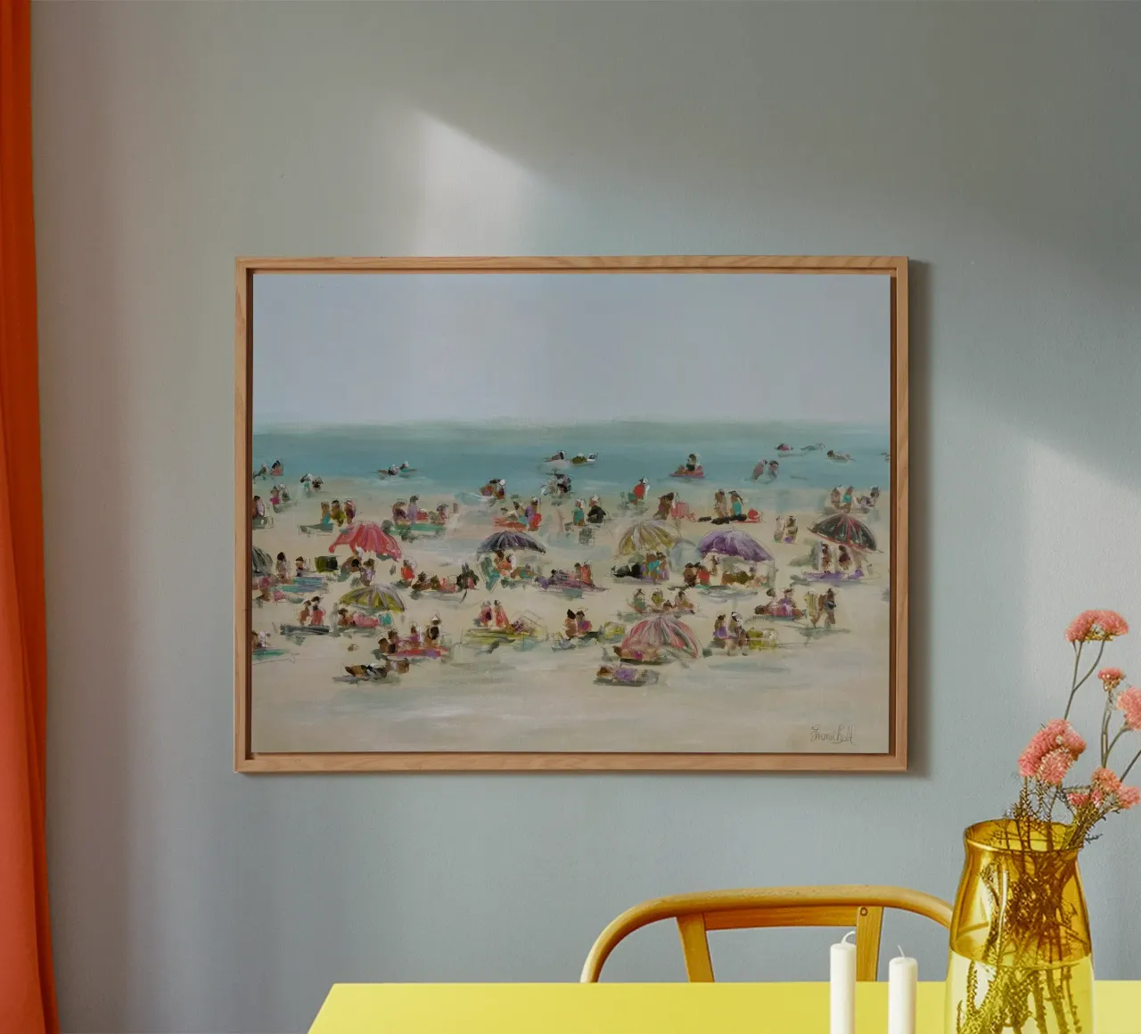 Scena di spiaggia impressionista alluminio dibond da Emma Bell