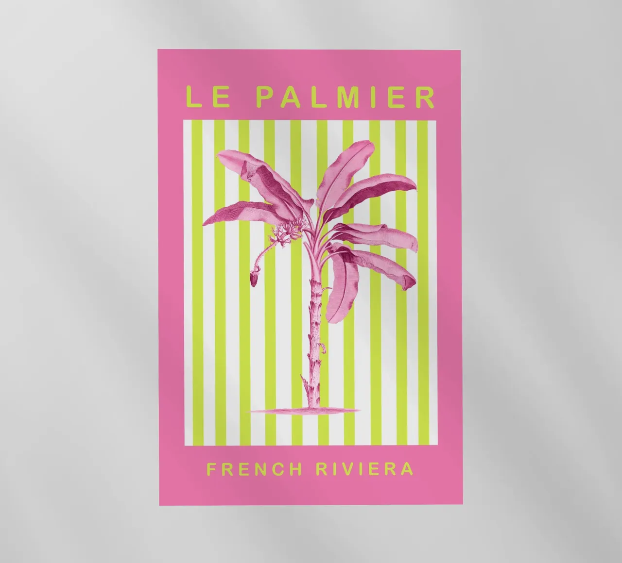 Neon Green and Pink Palm Tree Maximalist Art pellicola backlit da GraceDigitalArtCo