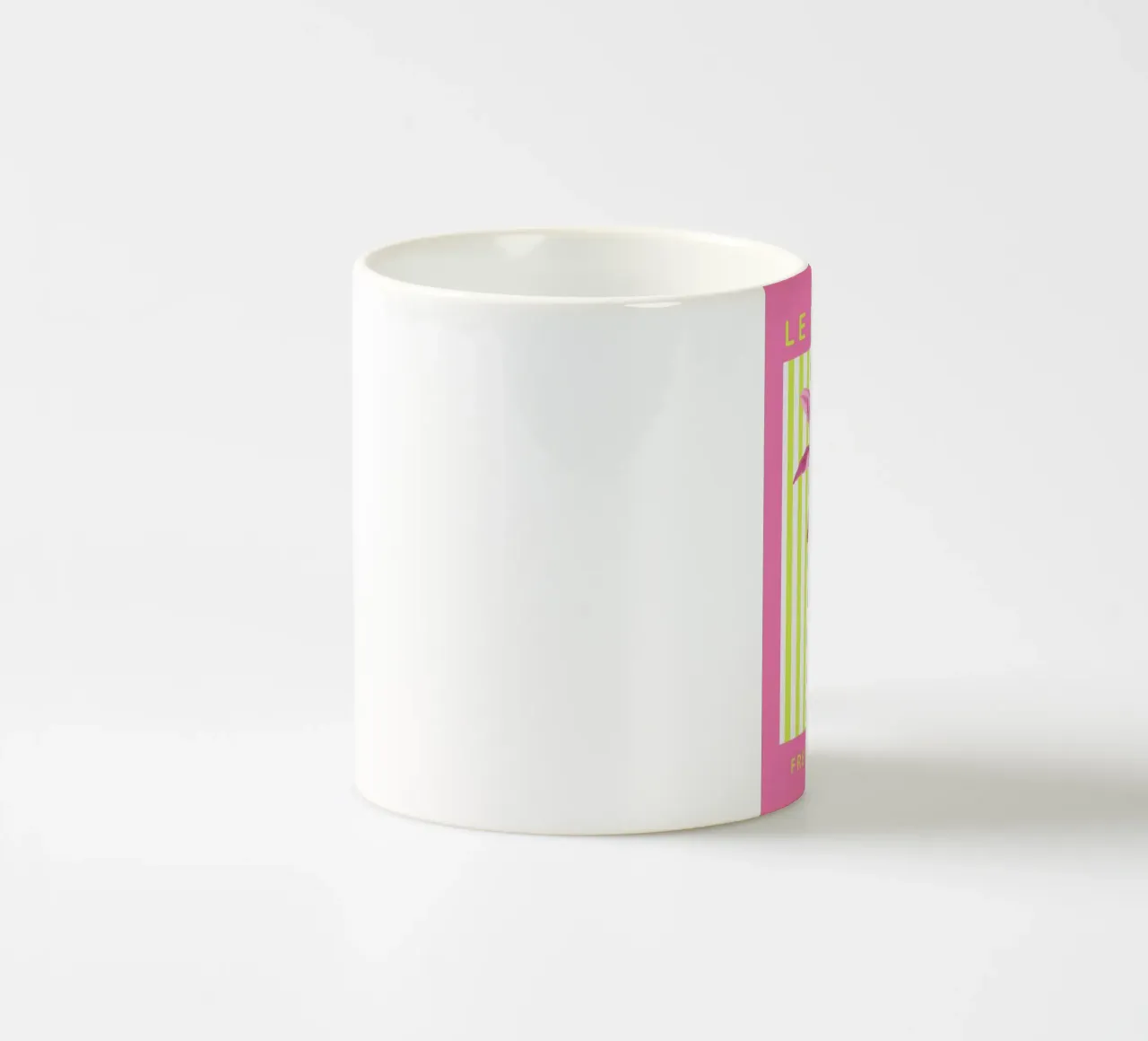 Neon Green and Pink Palm Tree Maximalist Art tazza in ceramica da GraceDigitalArtCo