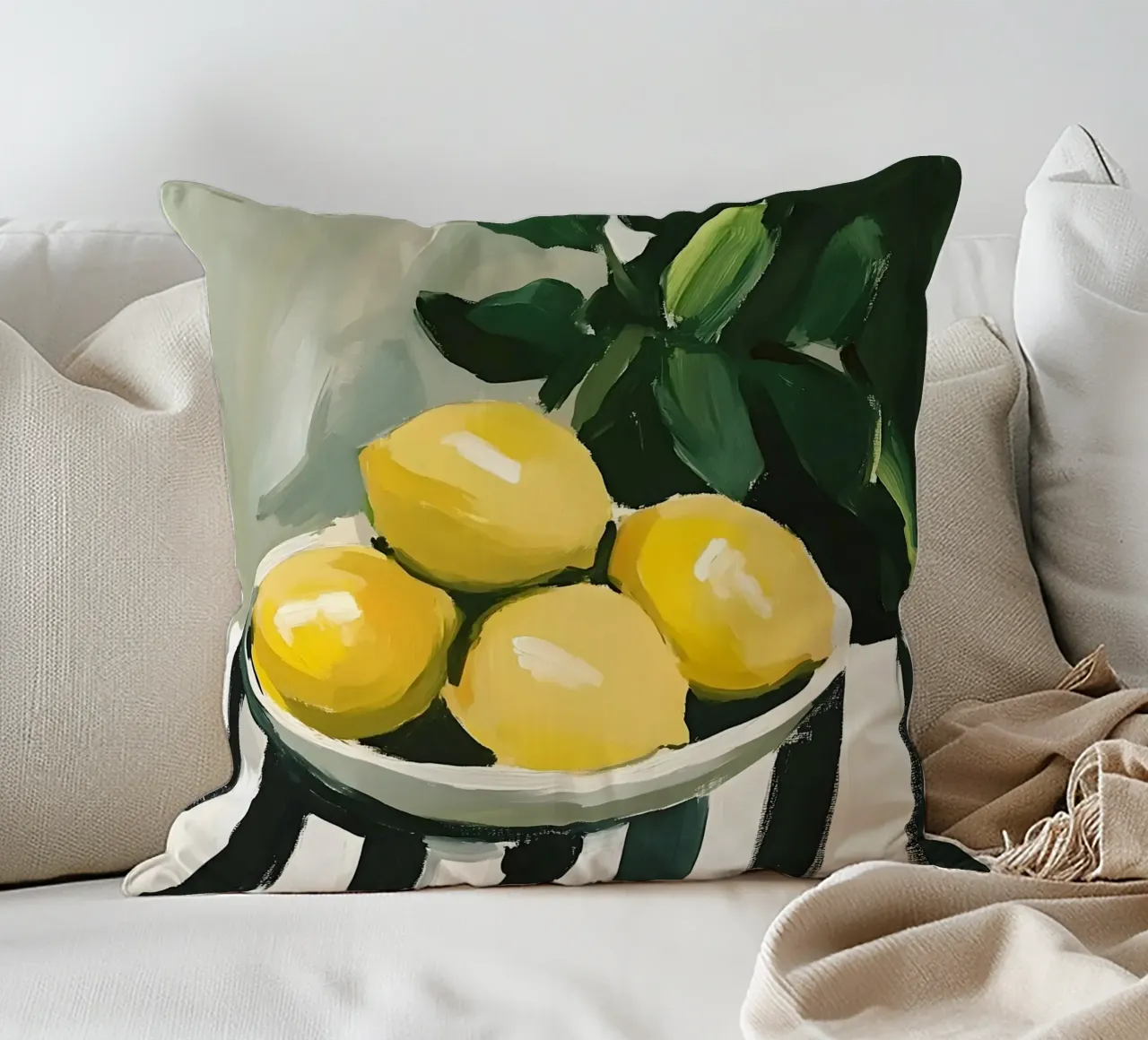 Limoni in una ciotola cuscino da IamHomeStudio