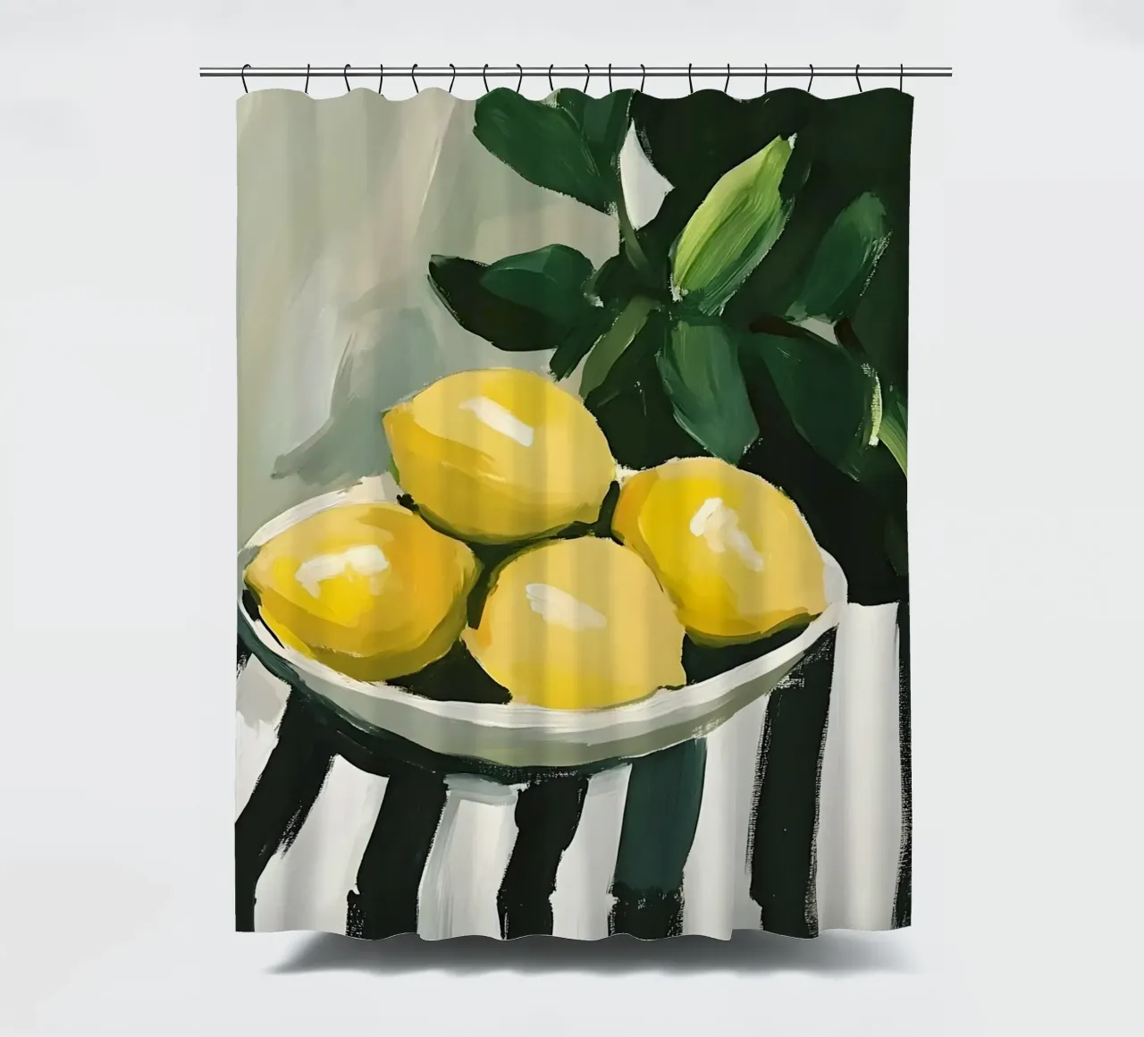 Limoni in una ciotola tenda da doccia da IamHomeStudio