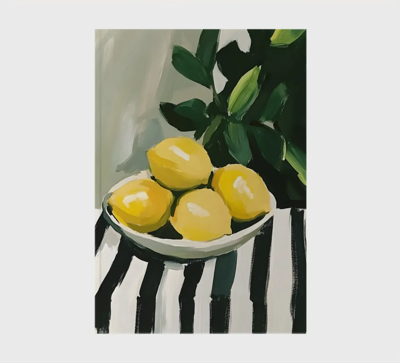 Lemons in bowl notebook by IamHomeStudio