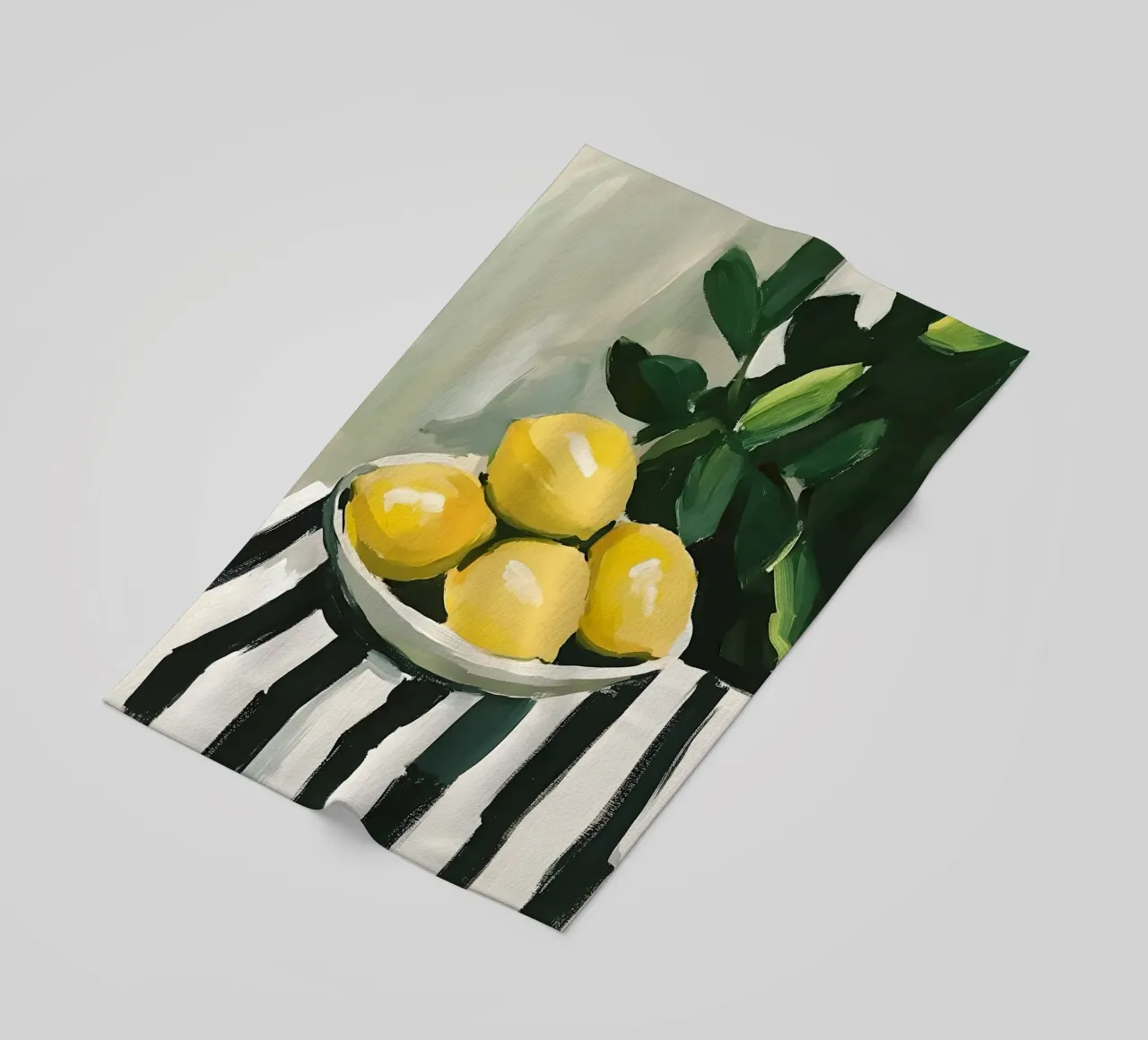 Limoni in una ciotola telo mare da IamHomeStudio