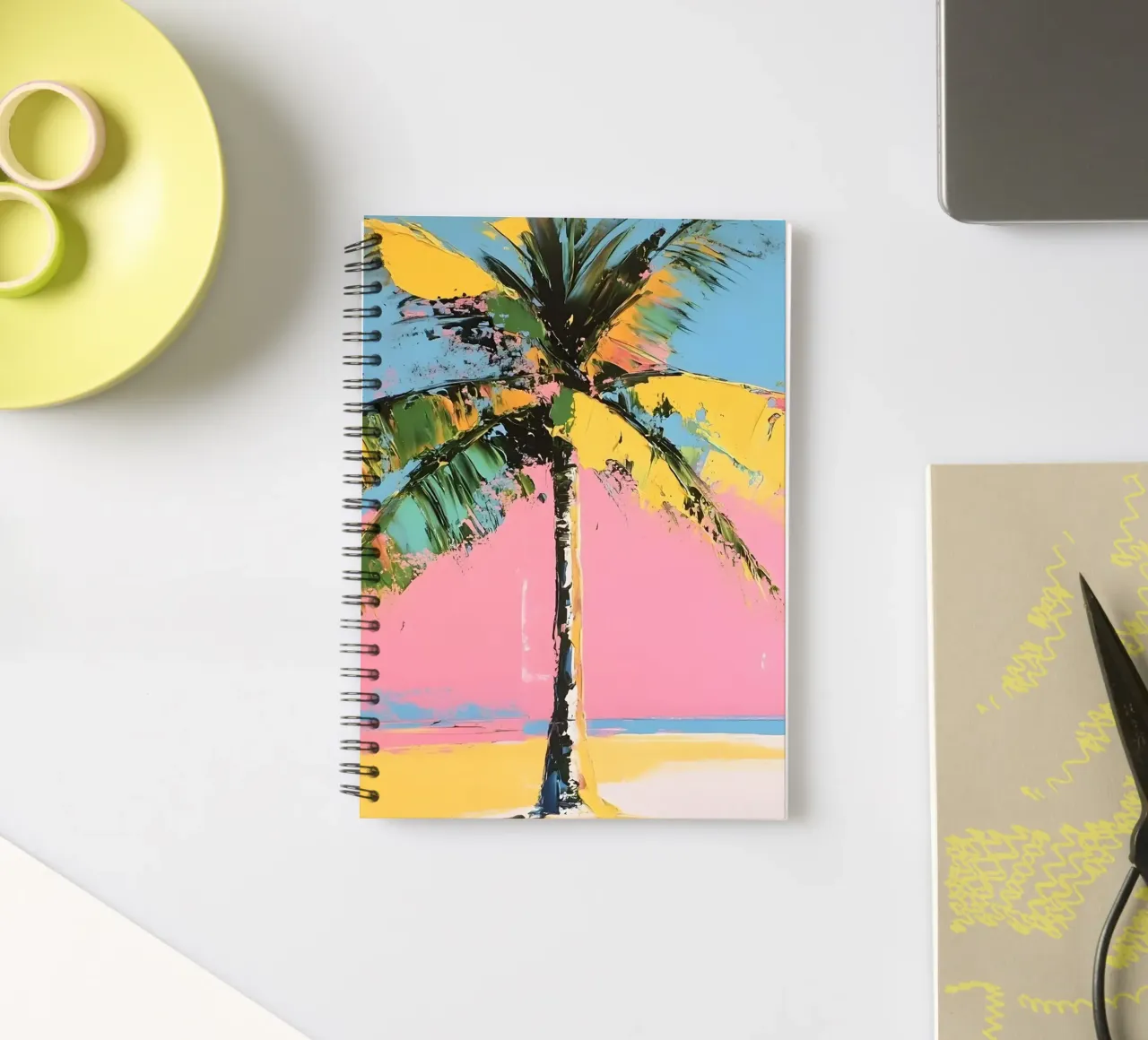 Palm tree spiral notebook by IamHomeStudio