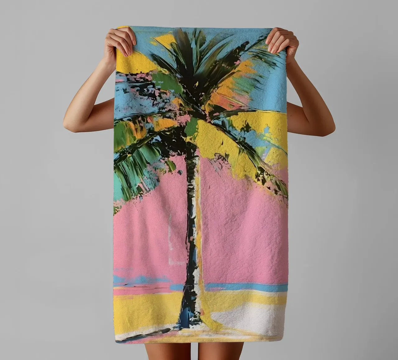 Palm tree towel by IamHomeStudio