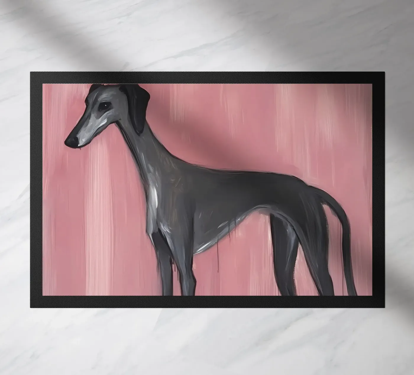 Greyhound doormat by IamHomeStudio
