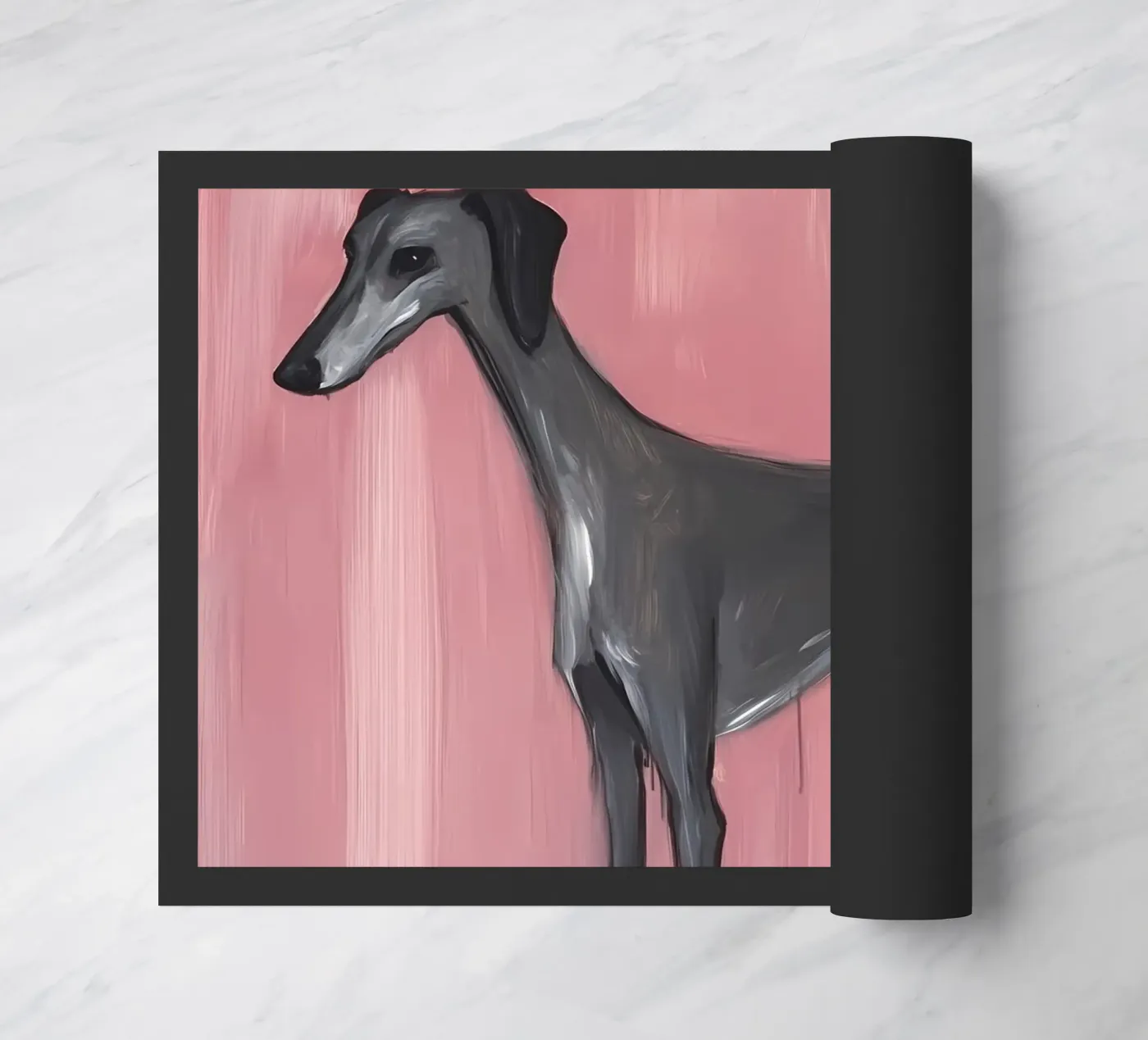 Greyhound doormat by IamHomeStudio