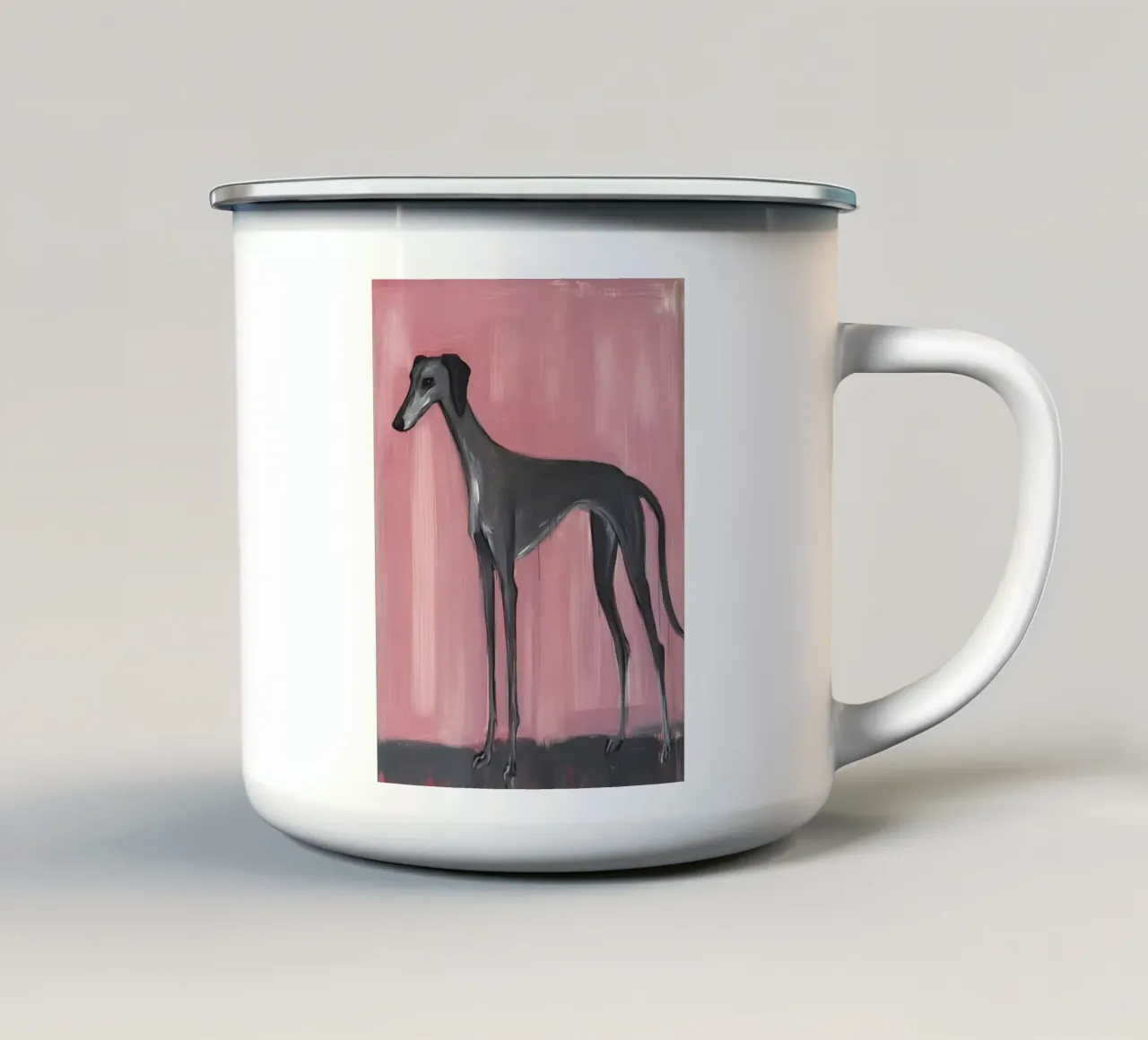 Levriero tazza in smalto da IamHomeStudio