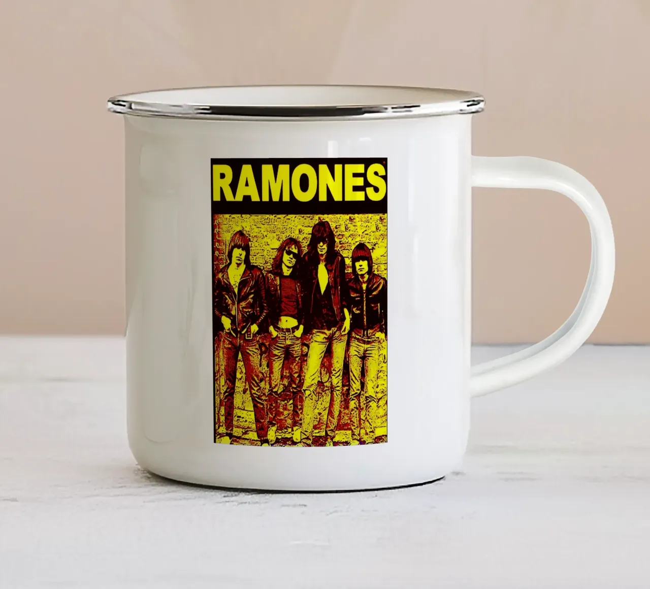 Ramones Band Art tazza in smalto da vanhesling