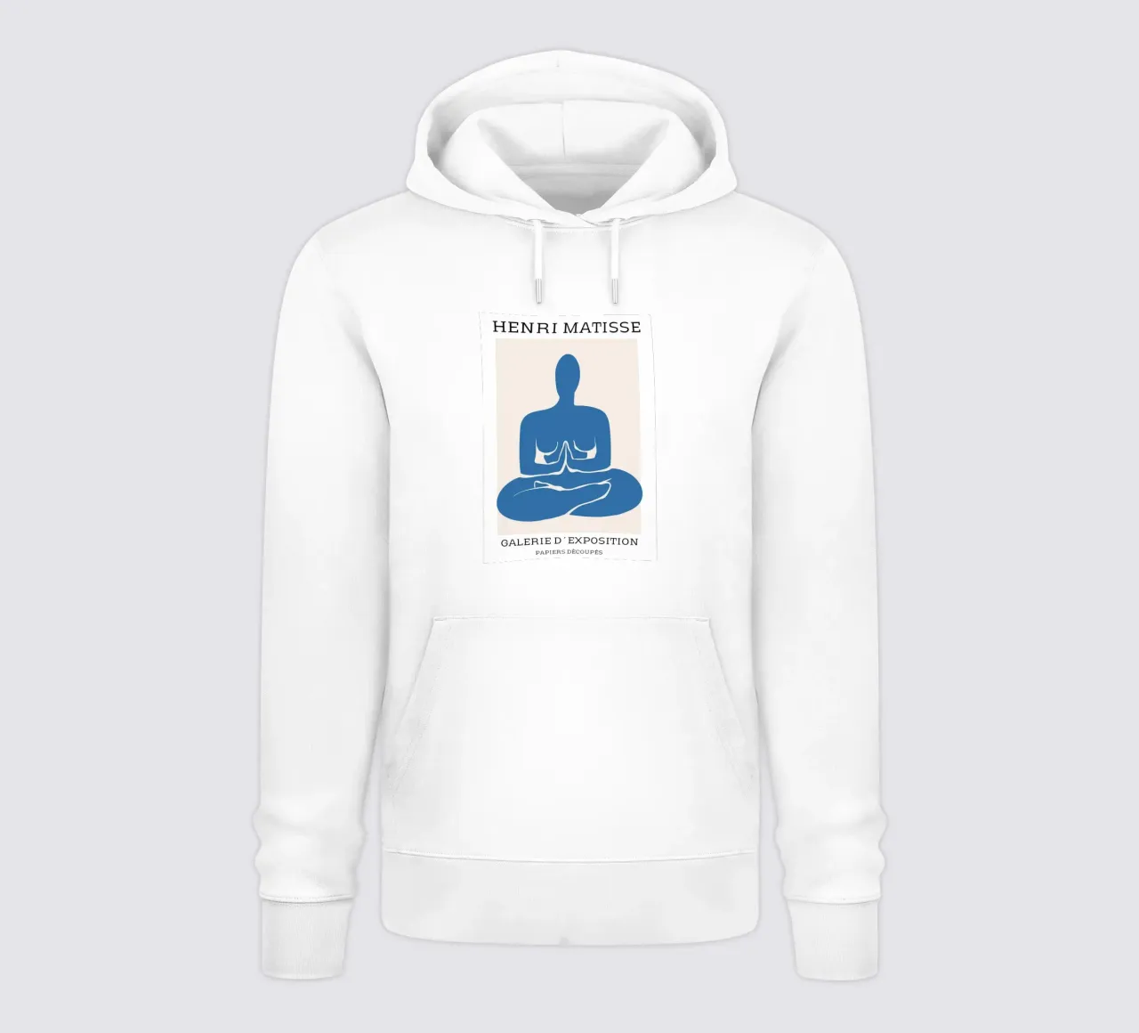 silhoutte di una figura in posizione di meditazione felpa con cappuccio da sazkia art