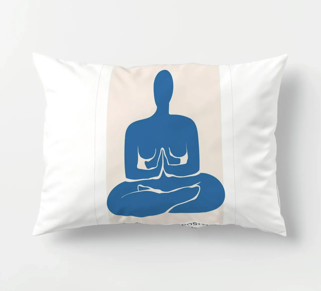 silhoutte di una figura in posizione di meditazione cuscino da sazkia art