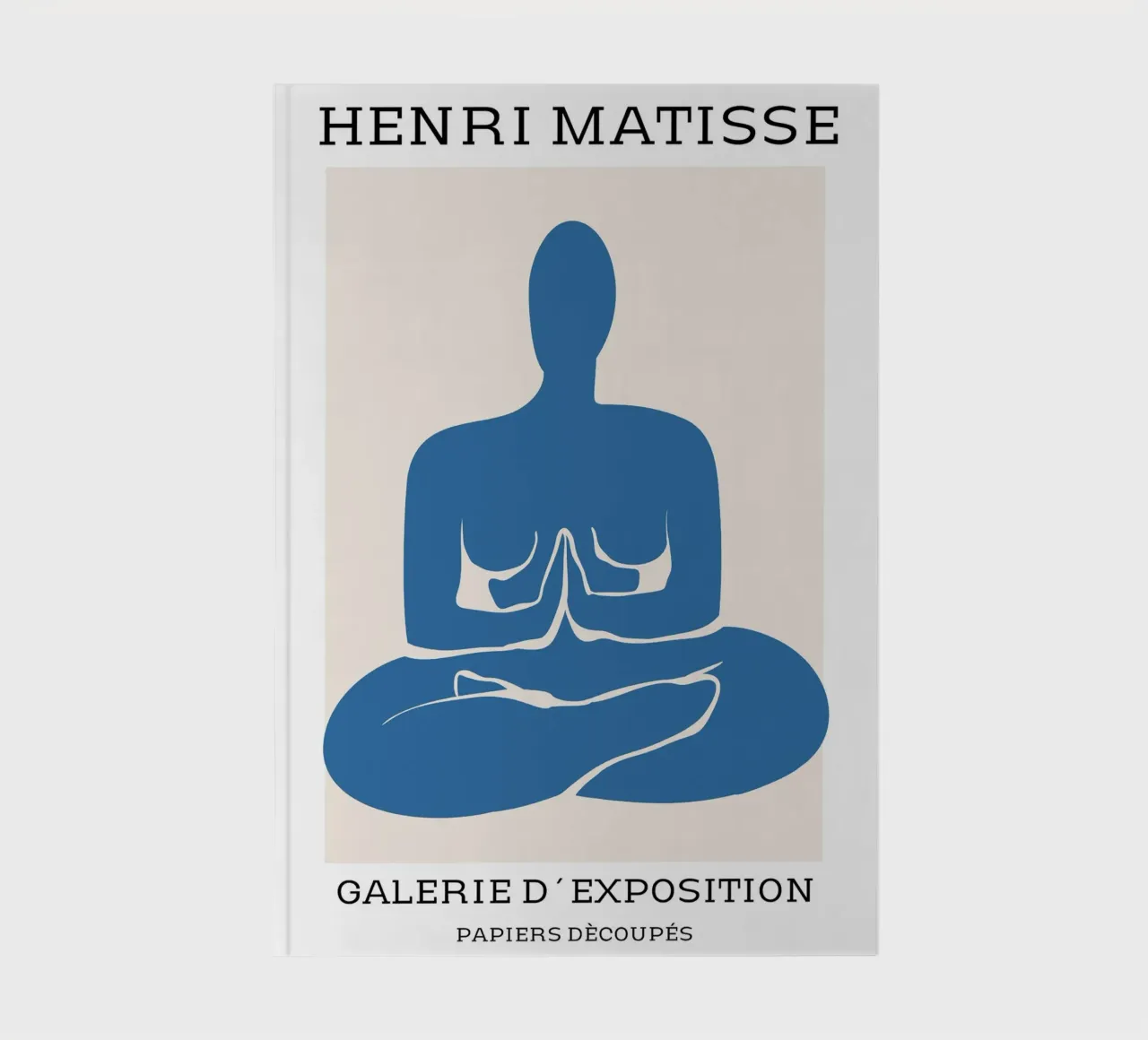 silhoutte of a figure in a meditation position notebook by sazkia art