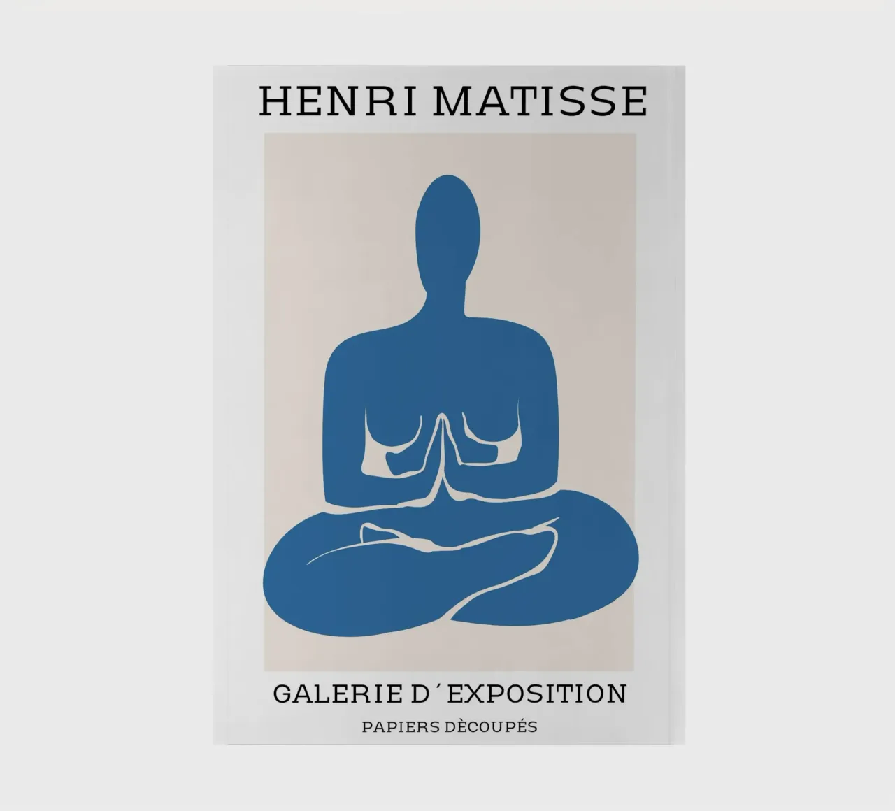 silhoutte of a figure in a meditation position notebook by sazkia art