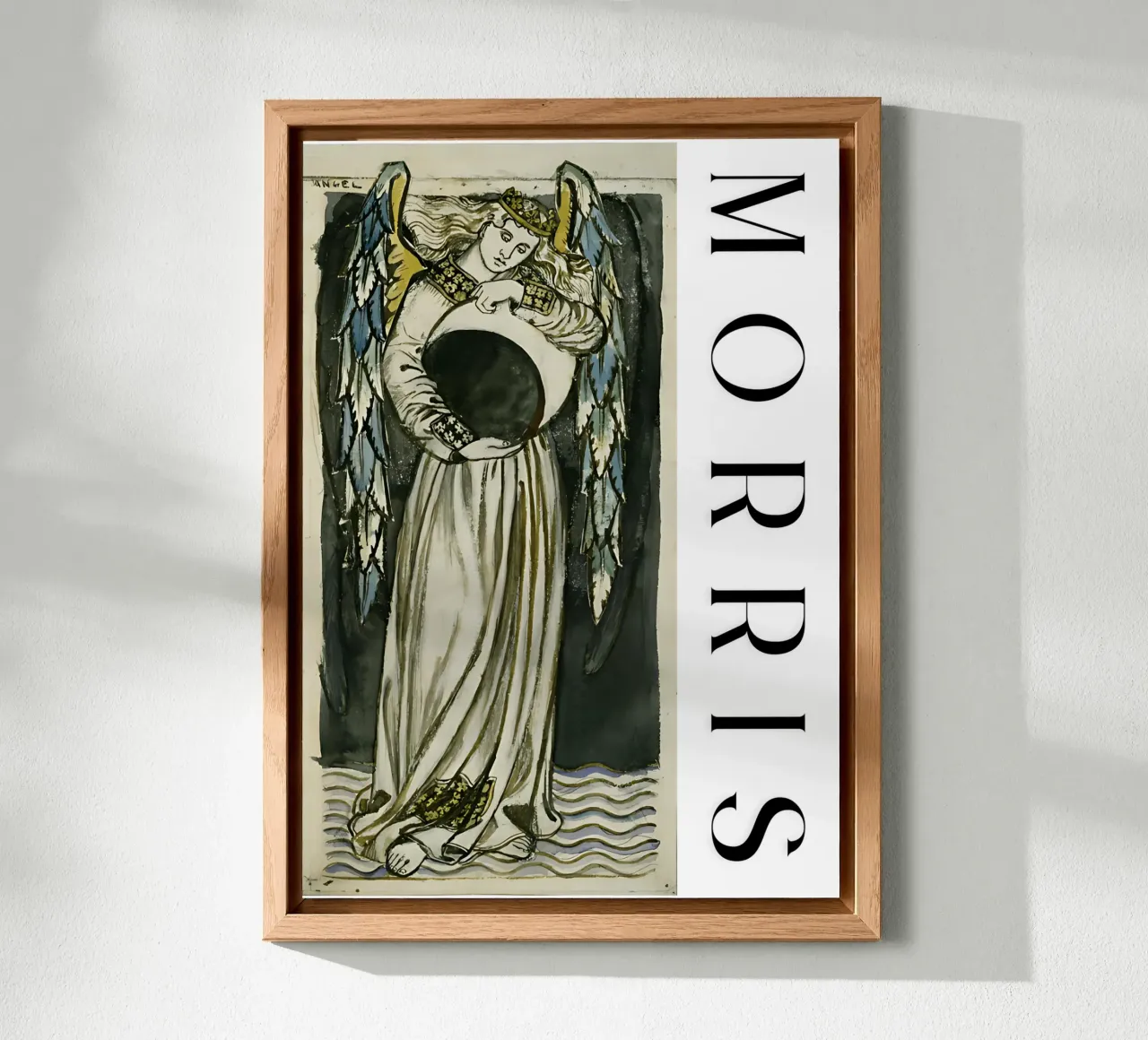 Angelo notturno con in mano una luna calante di William Morris alluminio dibond da careytowne1