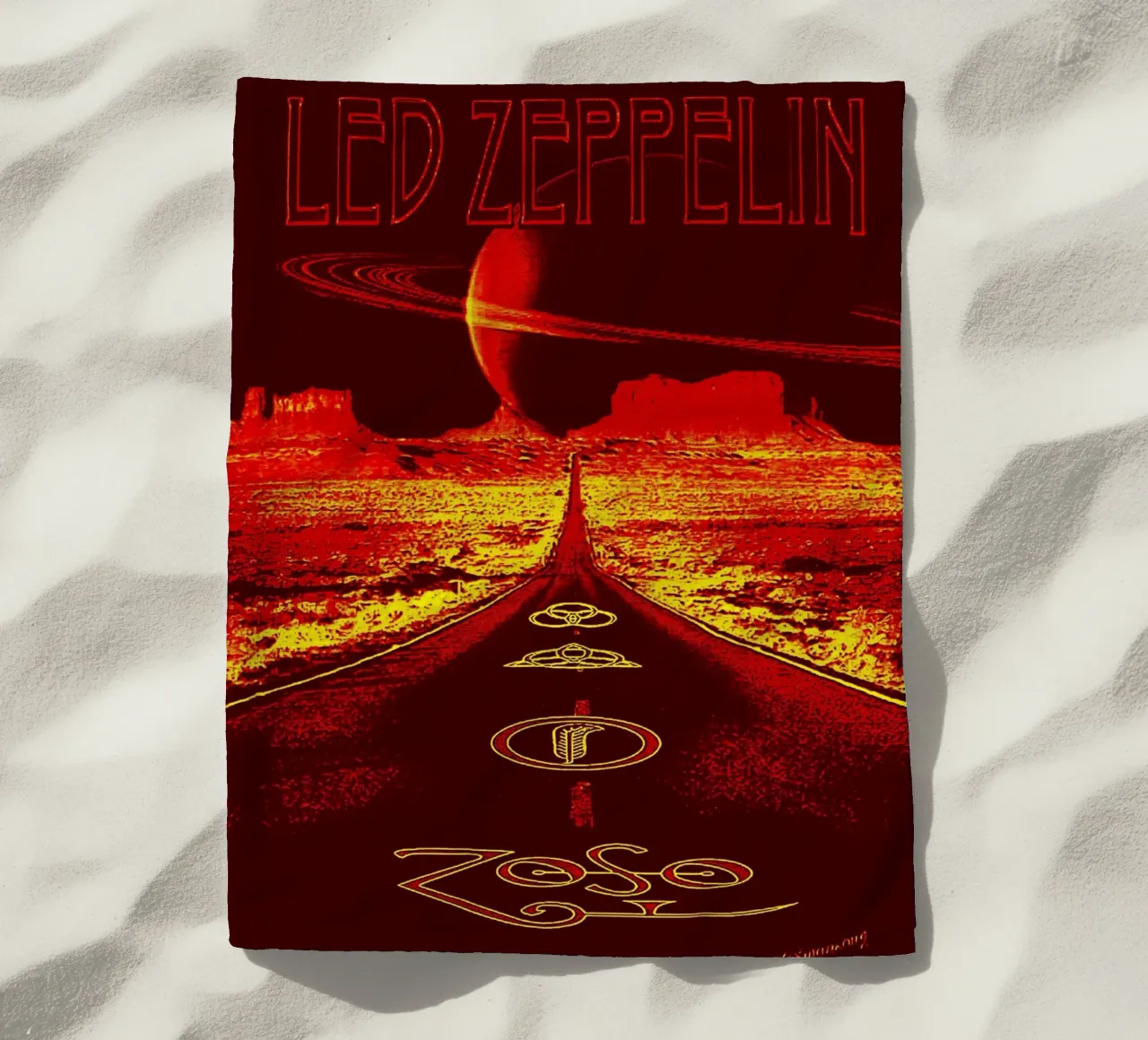 Led Zeppelin Band Art telo mare da vanhesling