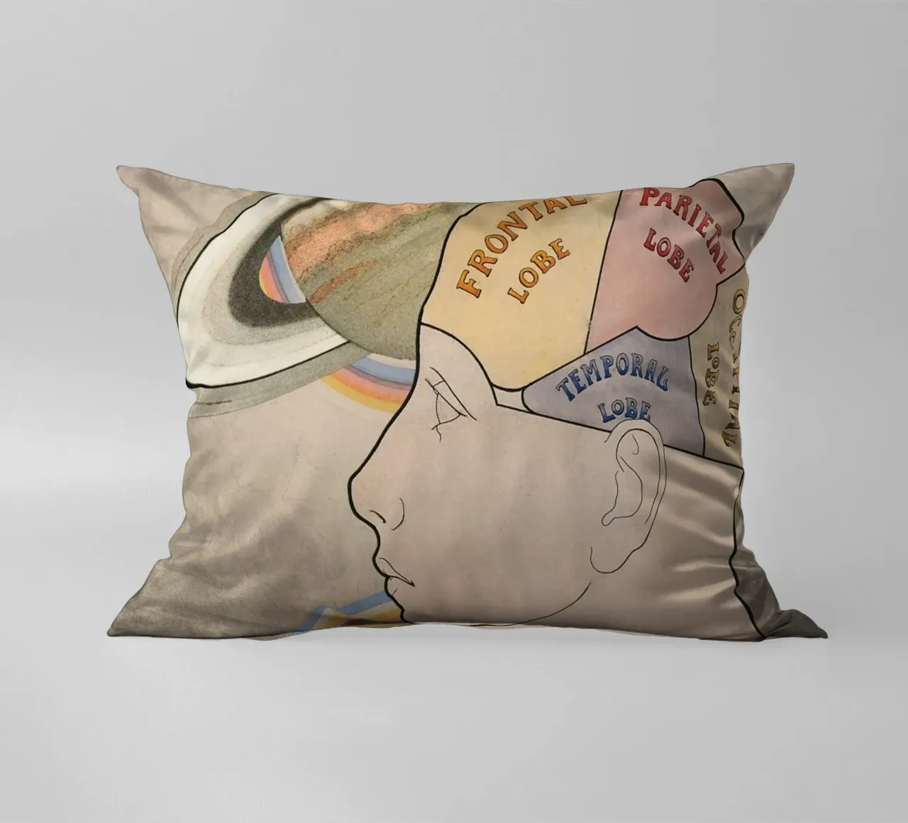Cosmic Cortex | Press Play Art Print Collage decorative cushion by Press Play Art Prints
