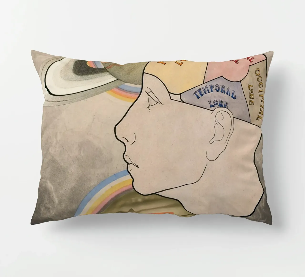Cosmic Cortex | Press Play Art Print Collage decorative cushion by Press Play Art Prints