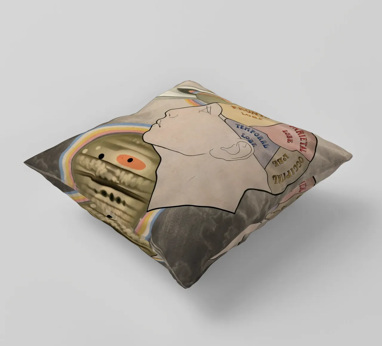 Cosmic Cortex | Press Play Art Print Collage decorative cushion by Press Play Art Prints
