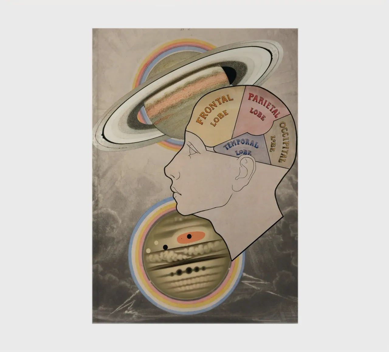 Cosmic Cortex | Press Play Art Print Collage notebook by Press Play Art Prints