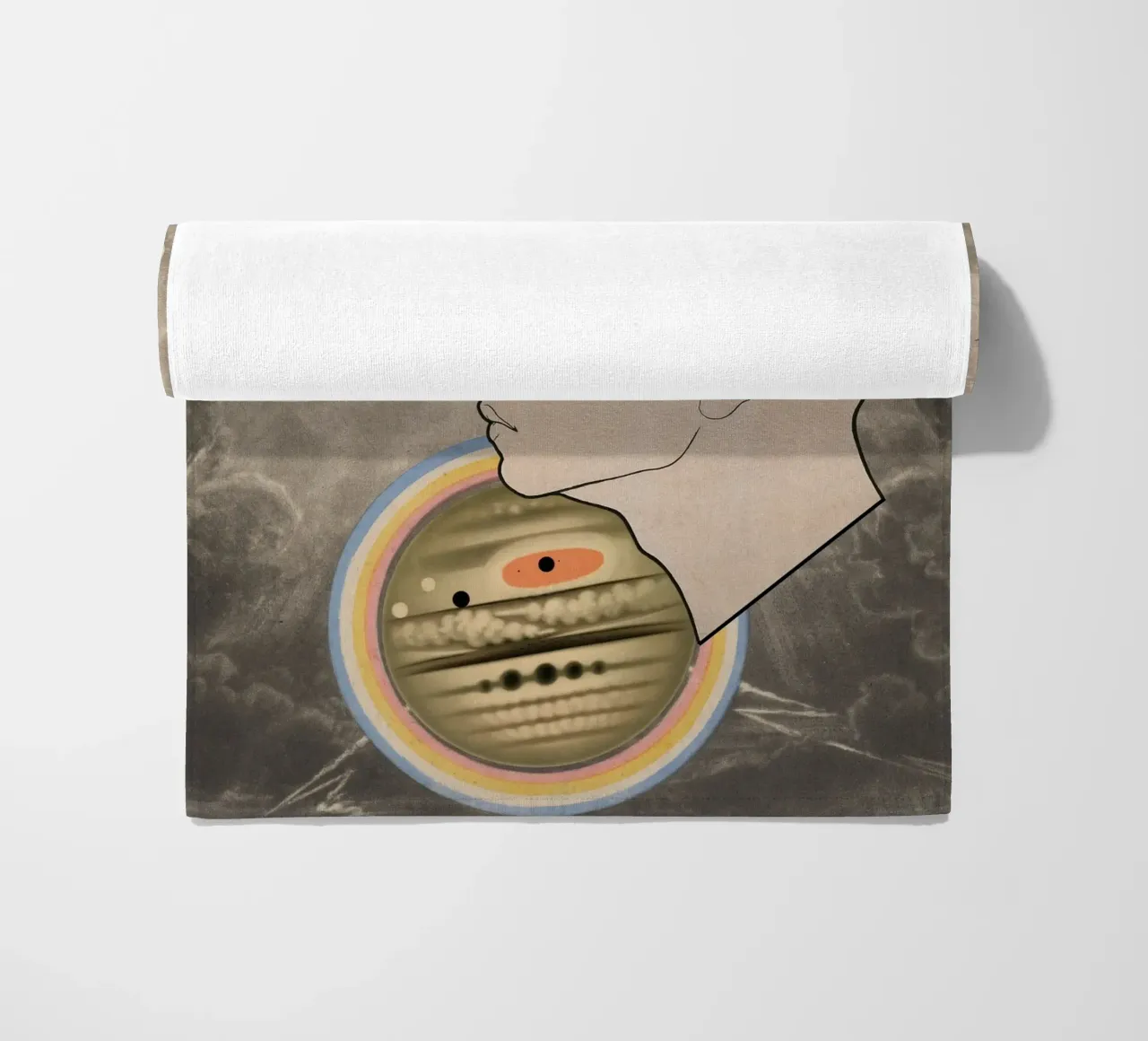 Cosmic Cortex | Press Play Art Print Collage beach towel by Press Play Art Prints