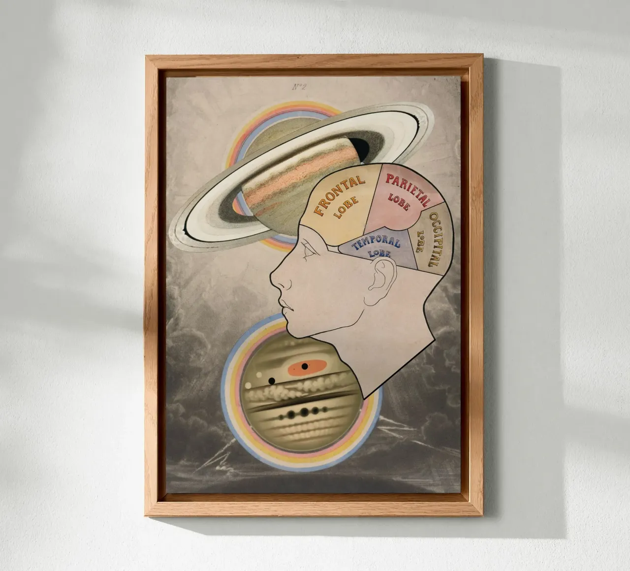 Cosmic Cortex | Press Play Art Print Collage aluminio dibond de Press Play Art Prints
