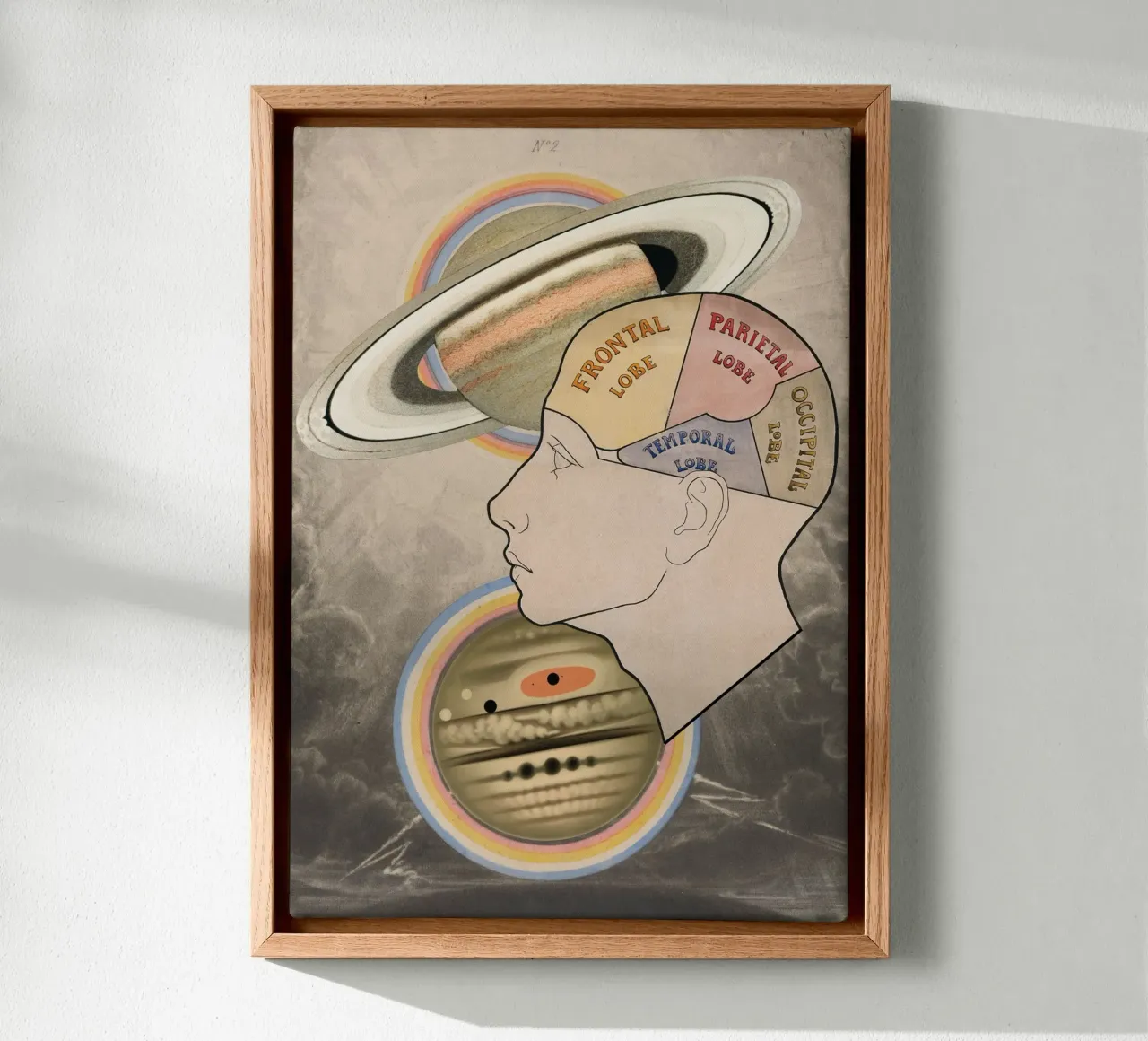 Cosmic Cortex | Press Play Art Print Collage canvas by Press Play Art Prints