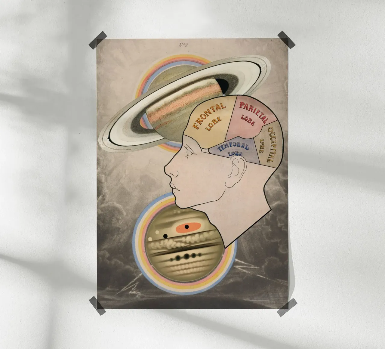 Cosmic Cortex | Press Play Art Print Collage poster de Press Play Art Prints