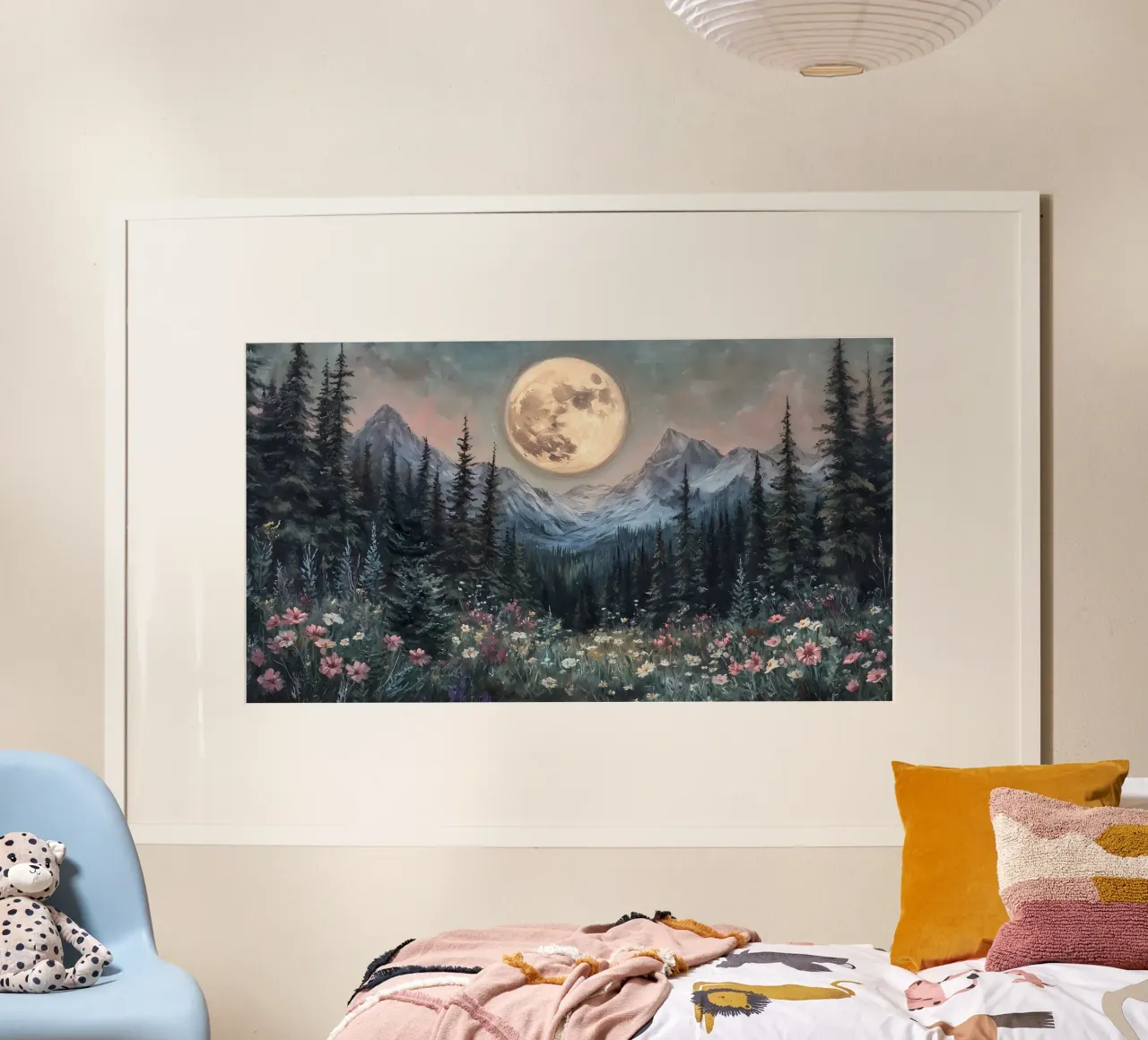 Paesaggio di luna piena poster da IamHomeStudio