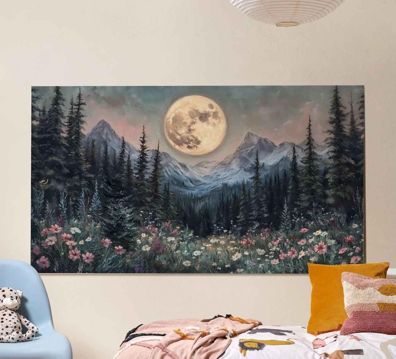 Full moon landscape poster by Olga Wildrose