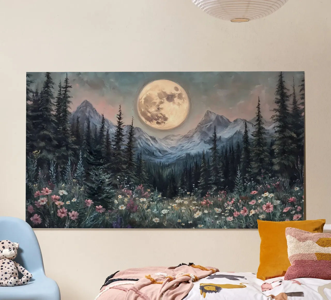 Paesaggio di luna piena poster da IamHomeStudio