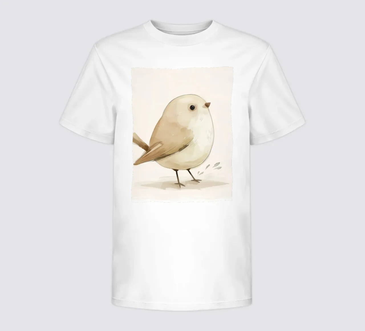 Illustration of a Light Brown Bird kids t-shirt by DesignDoodle