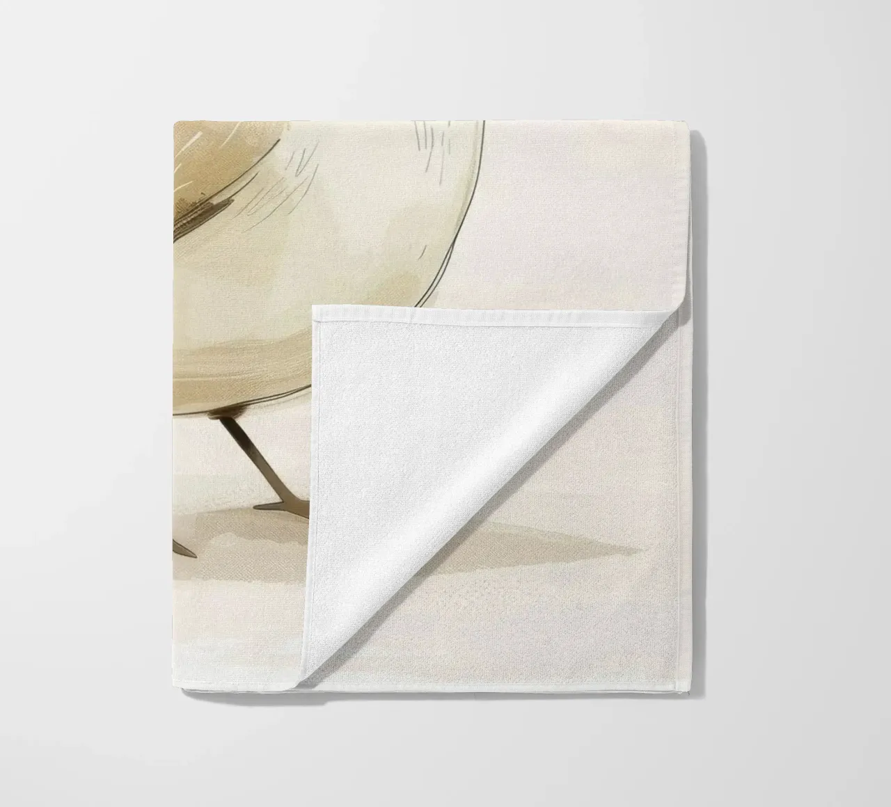 Illustrazione di un uccello marrone chiaro telo mare da DesignDoodle