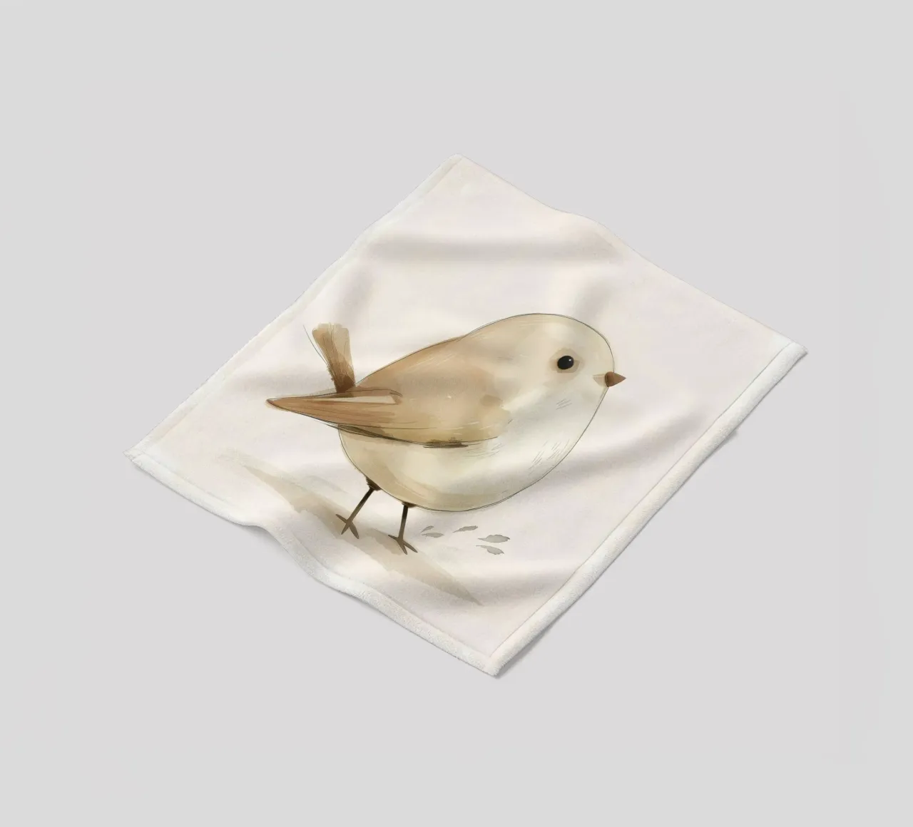 Illustrazione di un uccello marrone chiaro coperta in pile da DesignDoodle