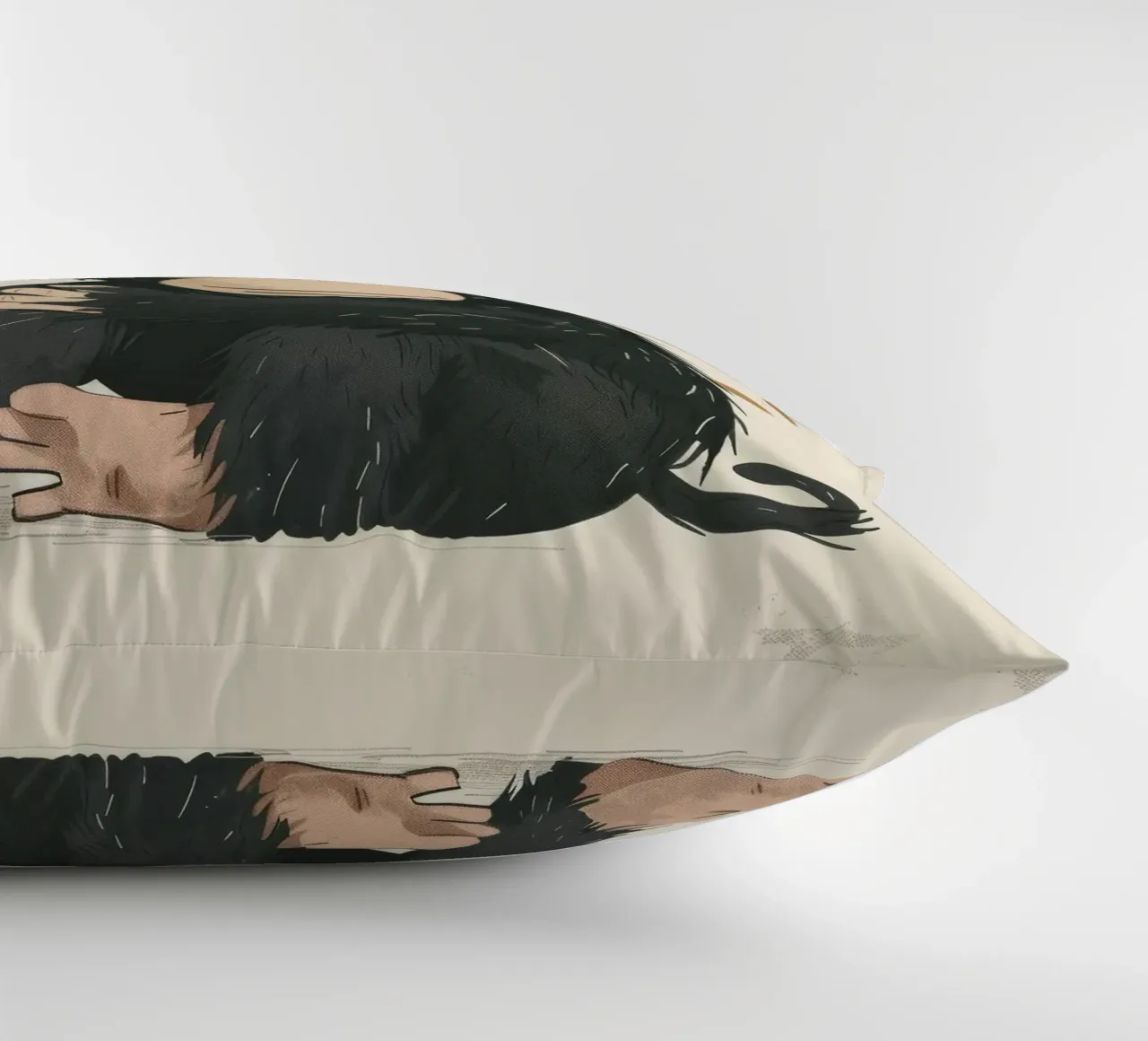 Un piccolo scimpanzé pensieroso nella brezza d'autunno cuscino da DesignDoodle