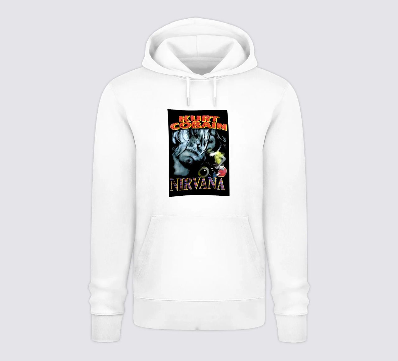 Kurt Cobain dei Nirvana felpa con cappuccio da adamlefff