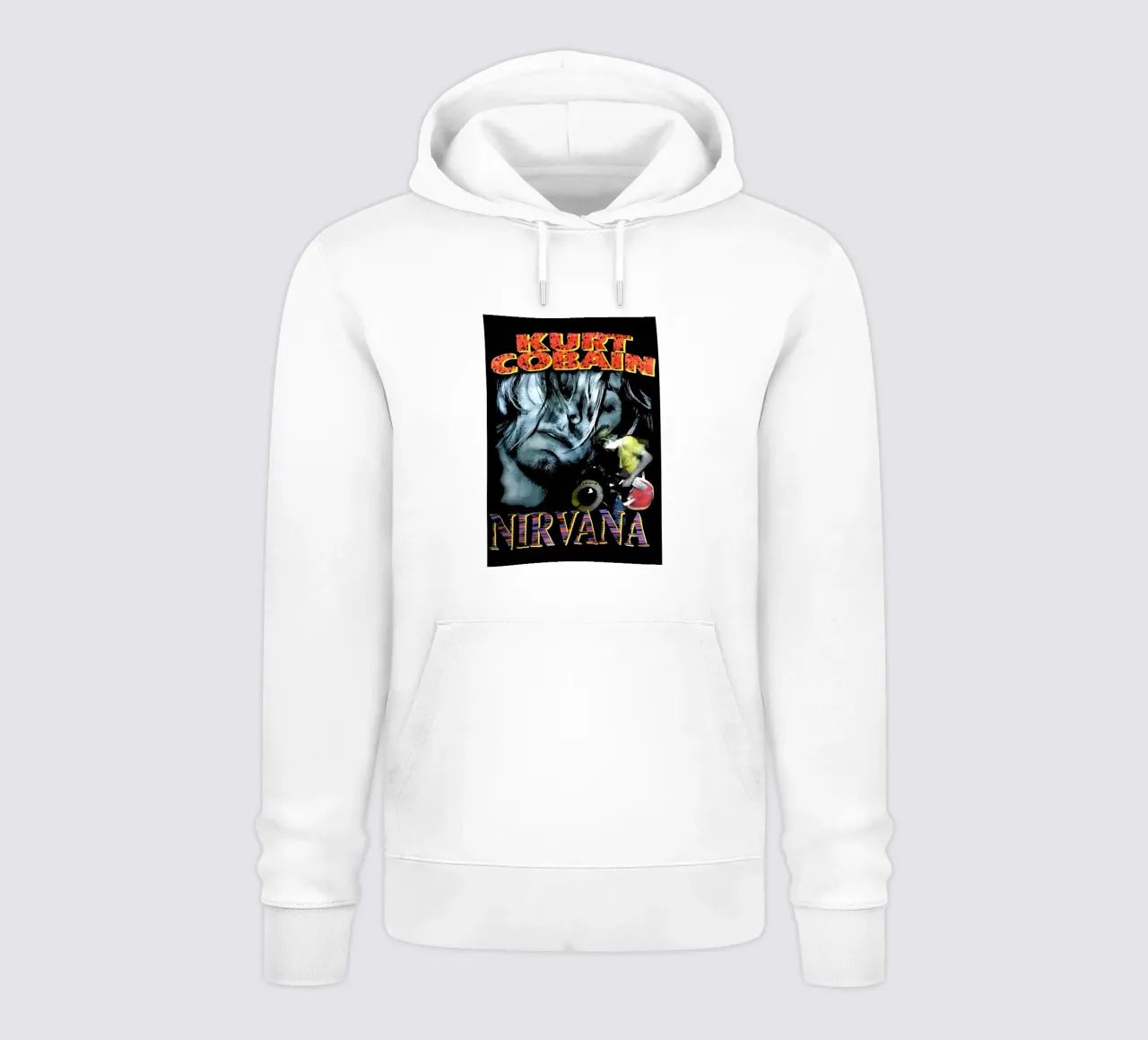 Kurt Cobain dei Nirvana felpa con cappuccio da adamlefff