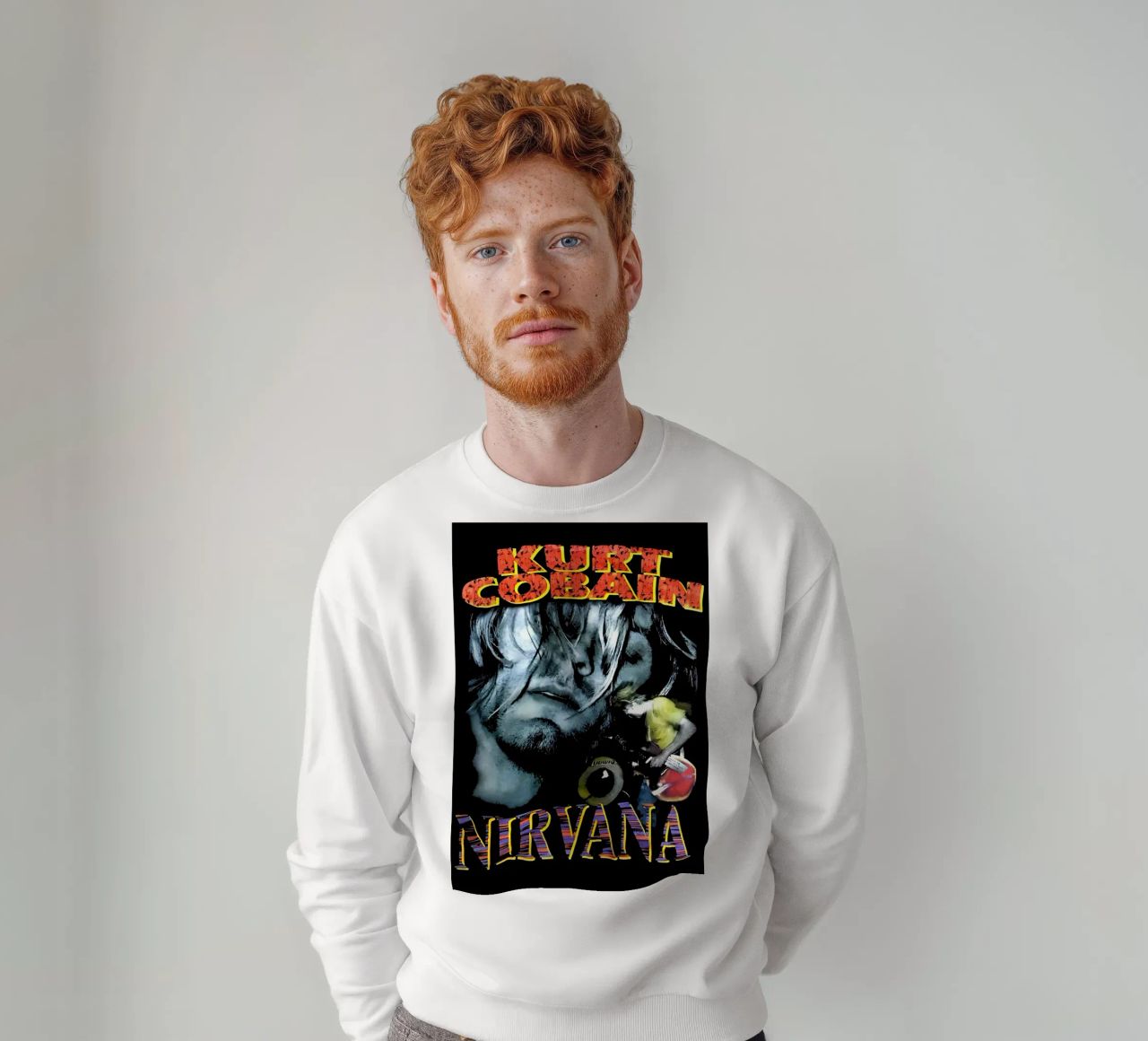 Kurt Cobain dei Nirvana felpa da adamlefff