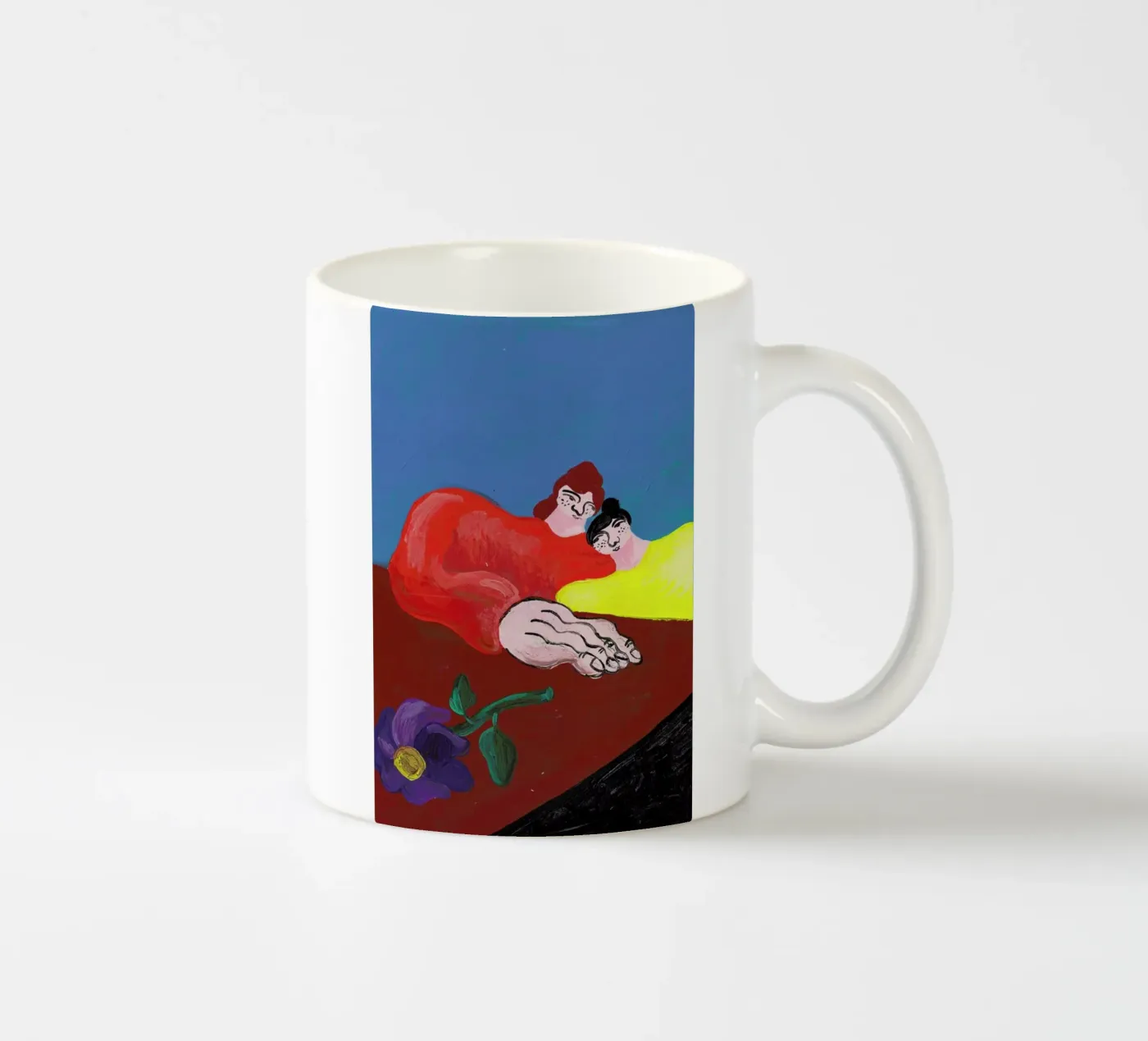 Datenight ceramic mug by Nudes and Croissants