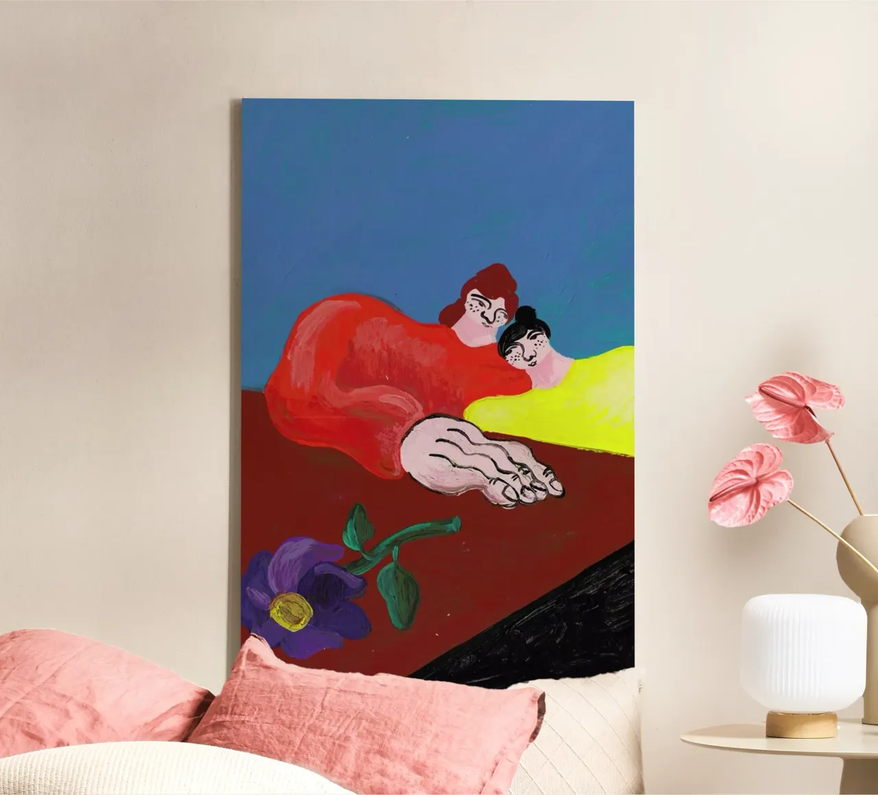 Datenight canvas van Nudes and Croissants